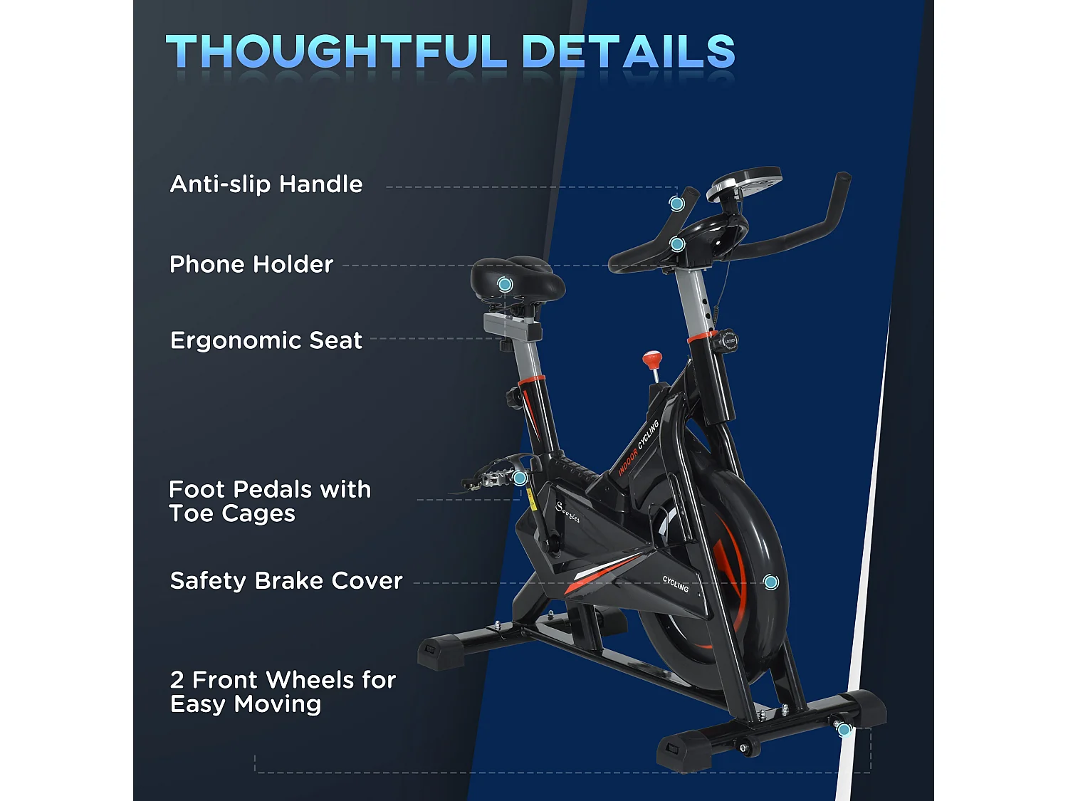 Cyclette in acciaio monitor lcd, seduta, manubrio e resistenza regolabile