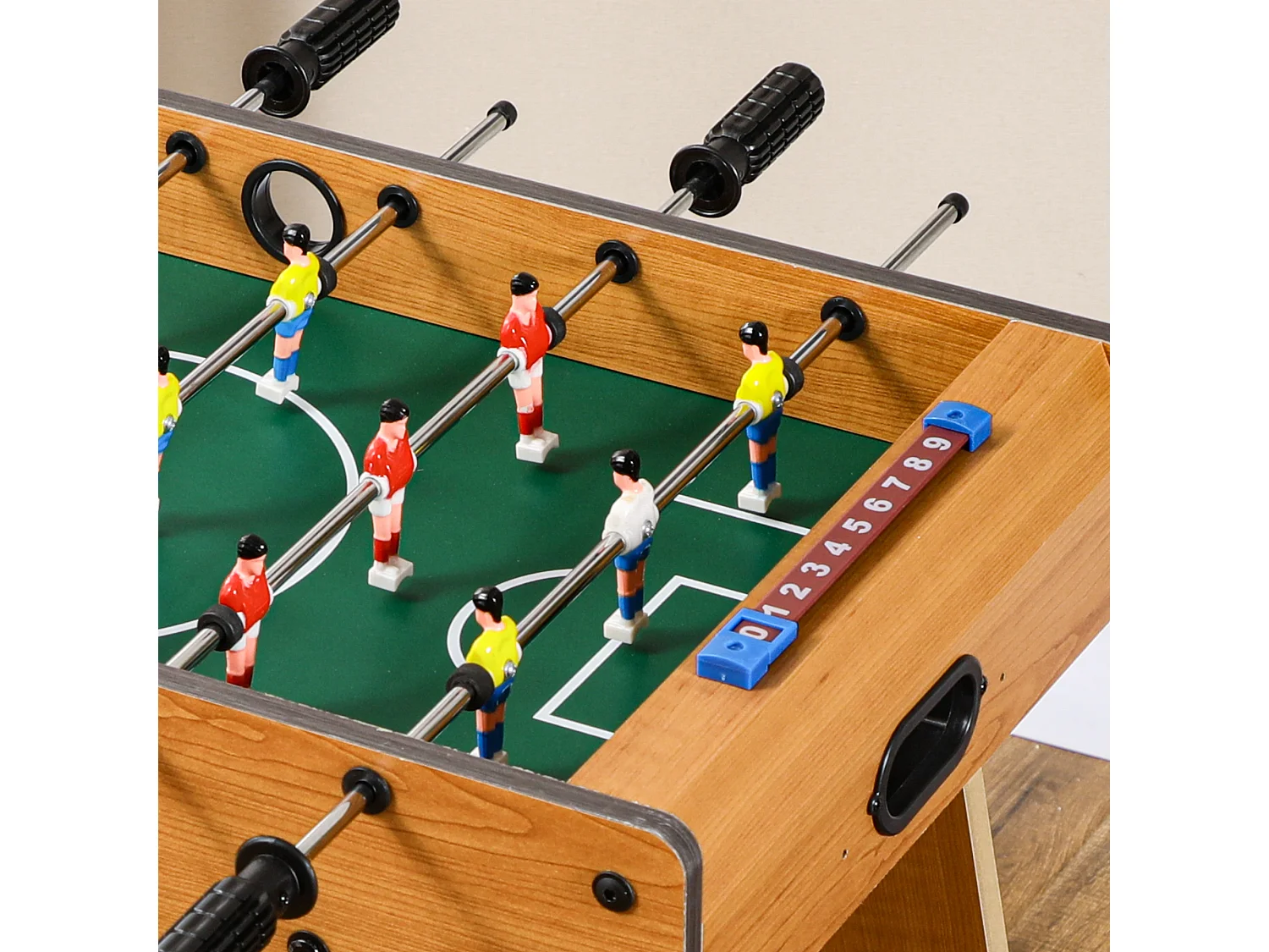 Calcio balilla pieghevole 18 giocatori e segnapunti 69x37x70cm