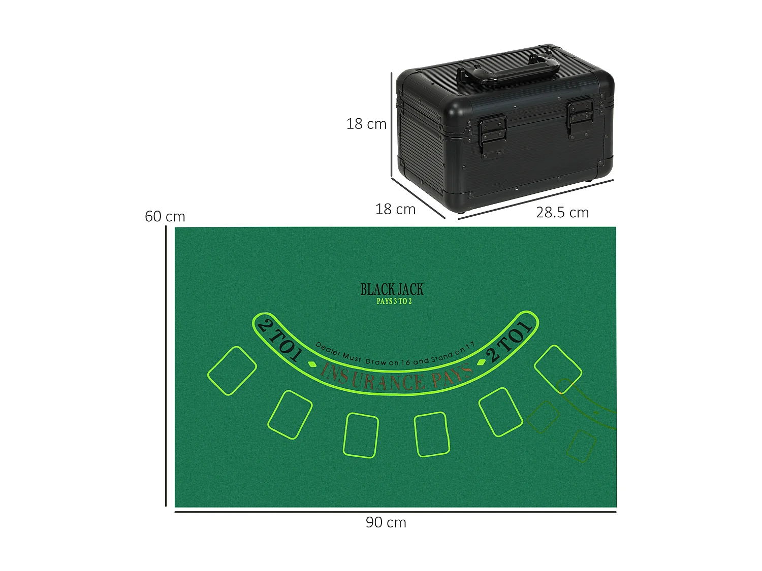 Set da poker per 12 persone con 600 fiches e 2 mazzi di carte