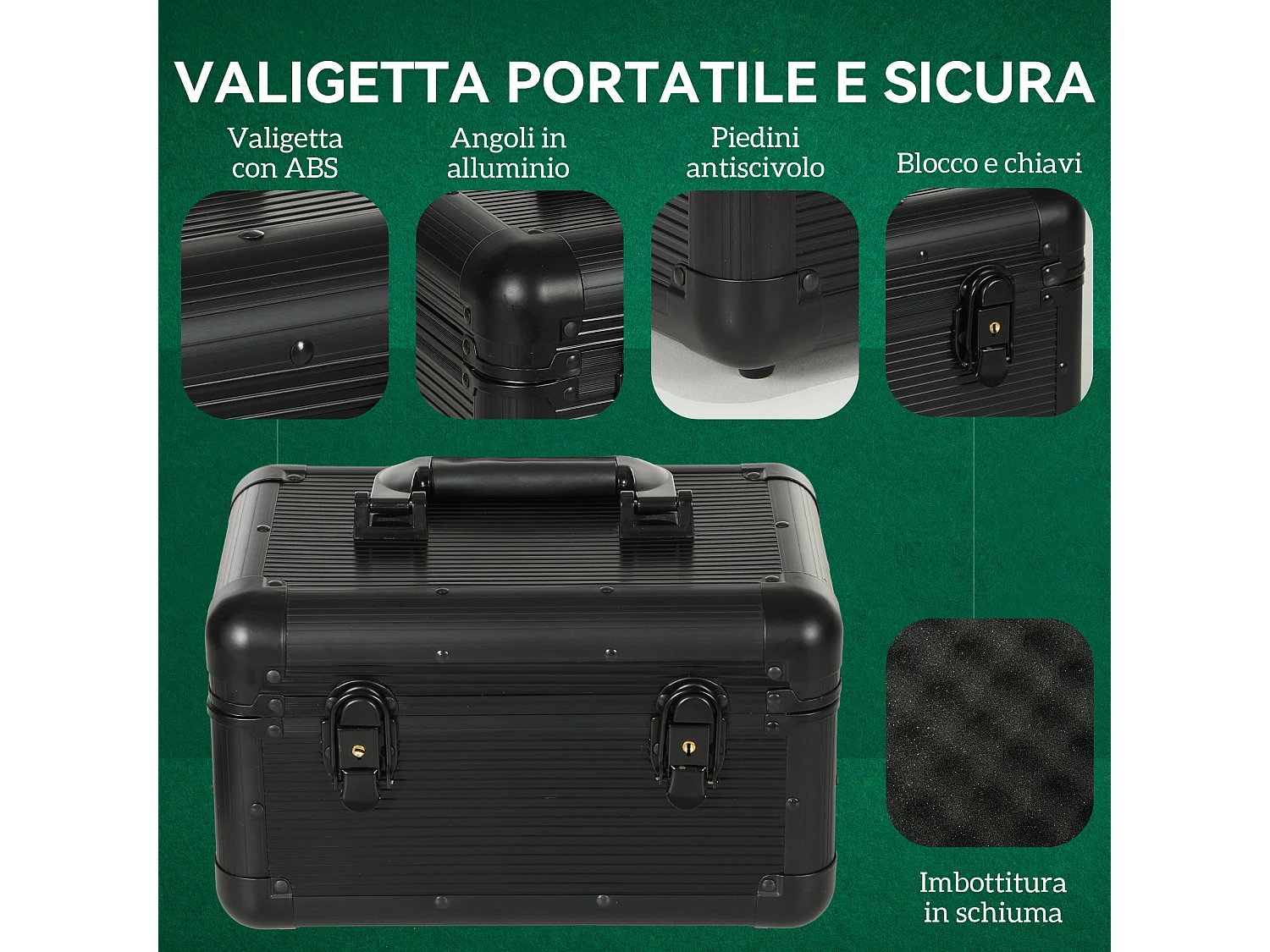 Set da poker per 12 persone con 600 fiches e 2 mazzi di carte