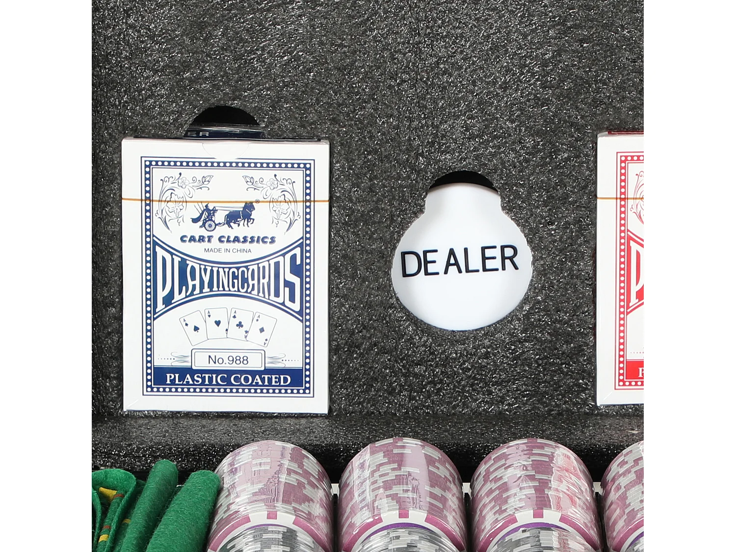 Set da poker per 12 persone con 600 fiches e 2 mazzi di carte