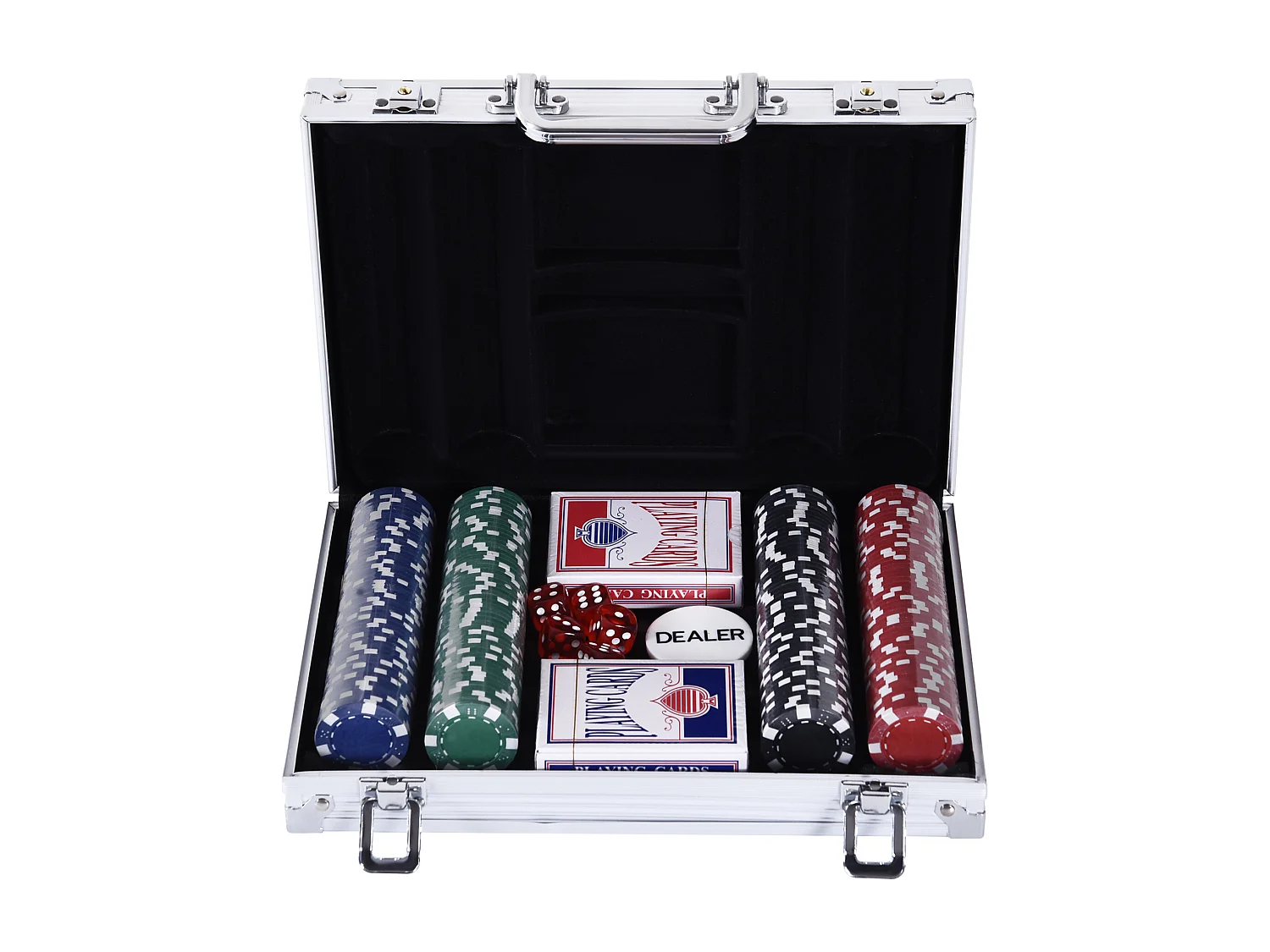 Valigetta poker professionale set poker 200 fiches e 2 mazzi
