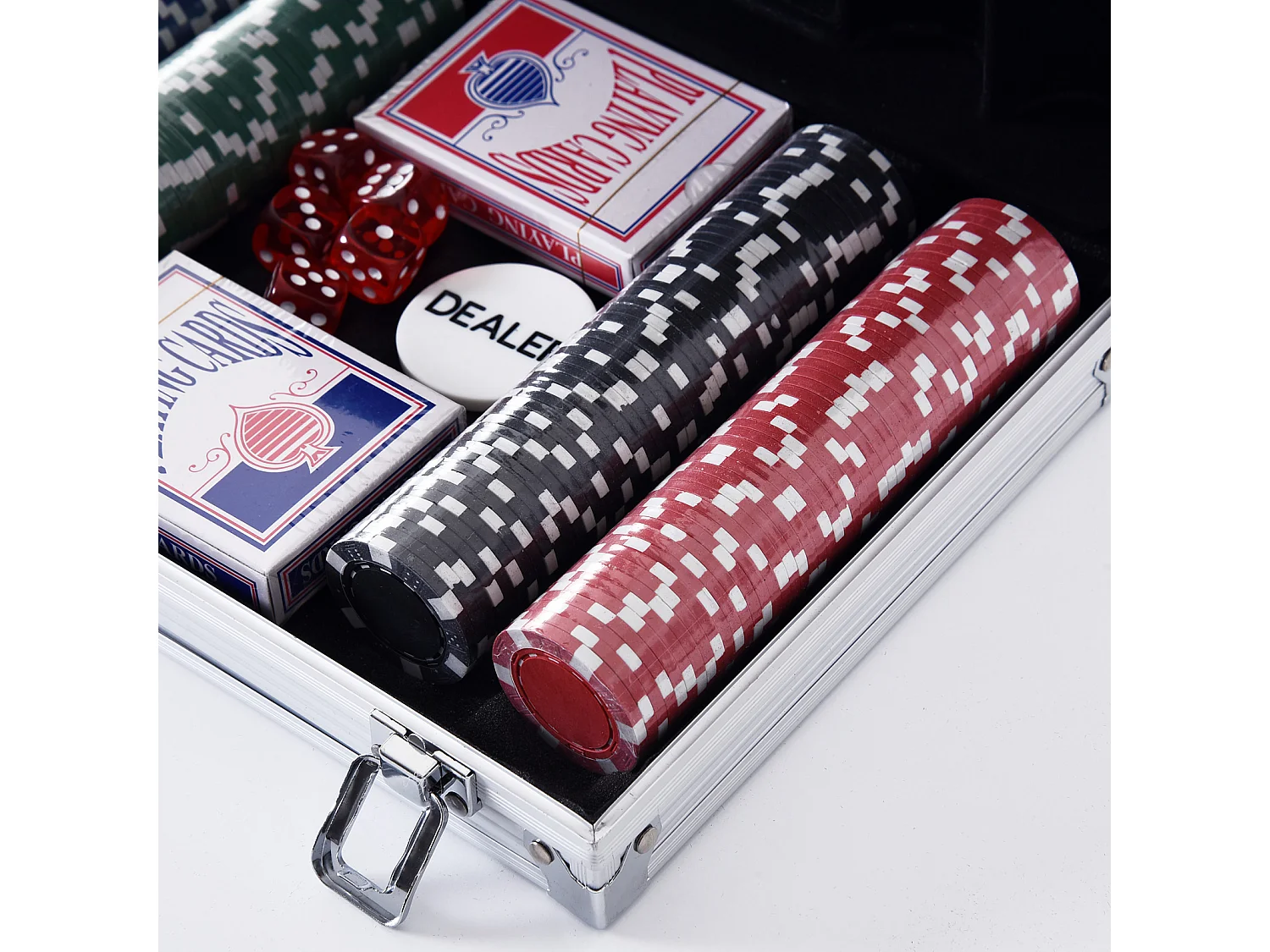 Valigetta poker professionale set poker 200 fiches e 2 mazzi