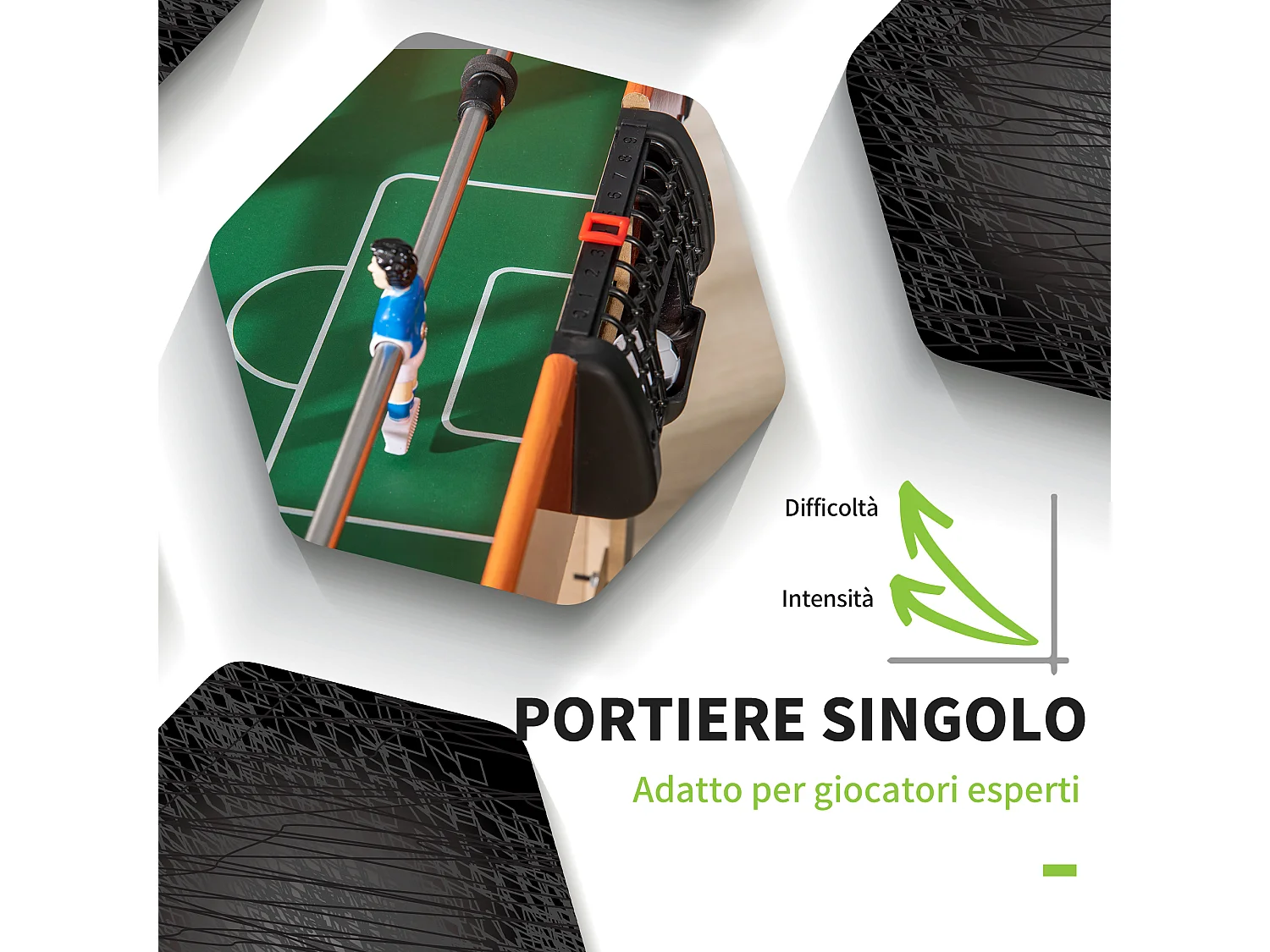 Calcio balilla per bimbi con manopole antiscivolo e segnapunti