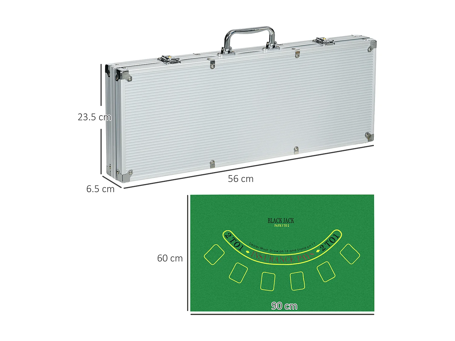 Set poker per 8 giocatori con 500 fiches 2 mazzi di carte e 5 dadi