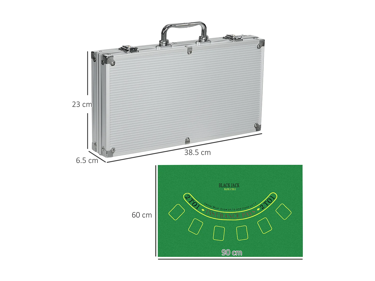 Set poker per 8 giocatori con 300 fiches 2 mazzi di carte e 5 dadi