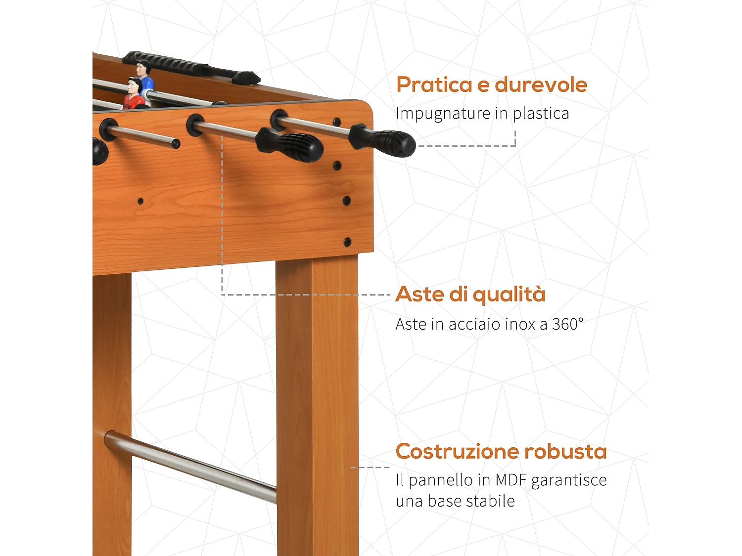 Calcio balilla professionale con segnapunti 2 palline 22 giocatori