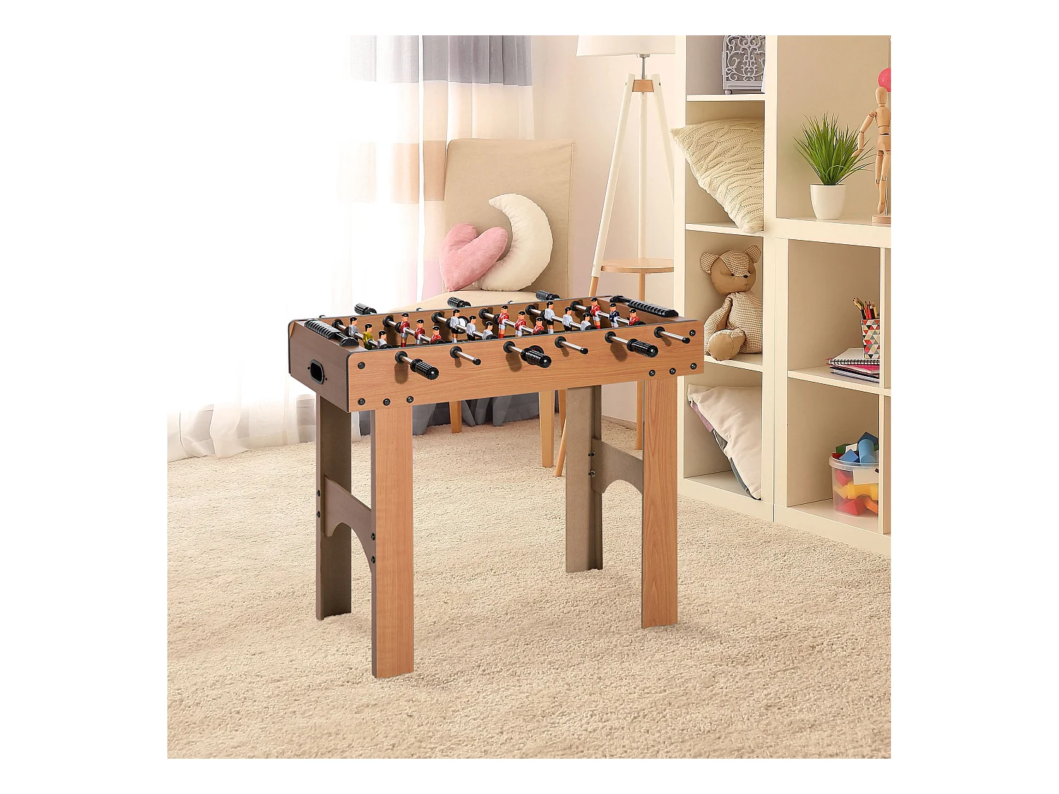 Calcio balilla professionale per bambini con aste legno mdf colorato