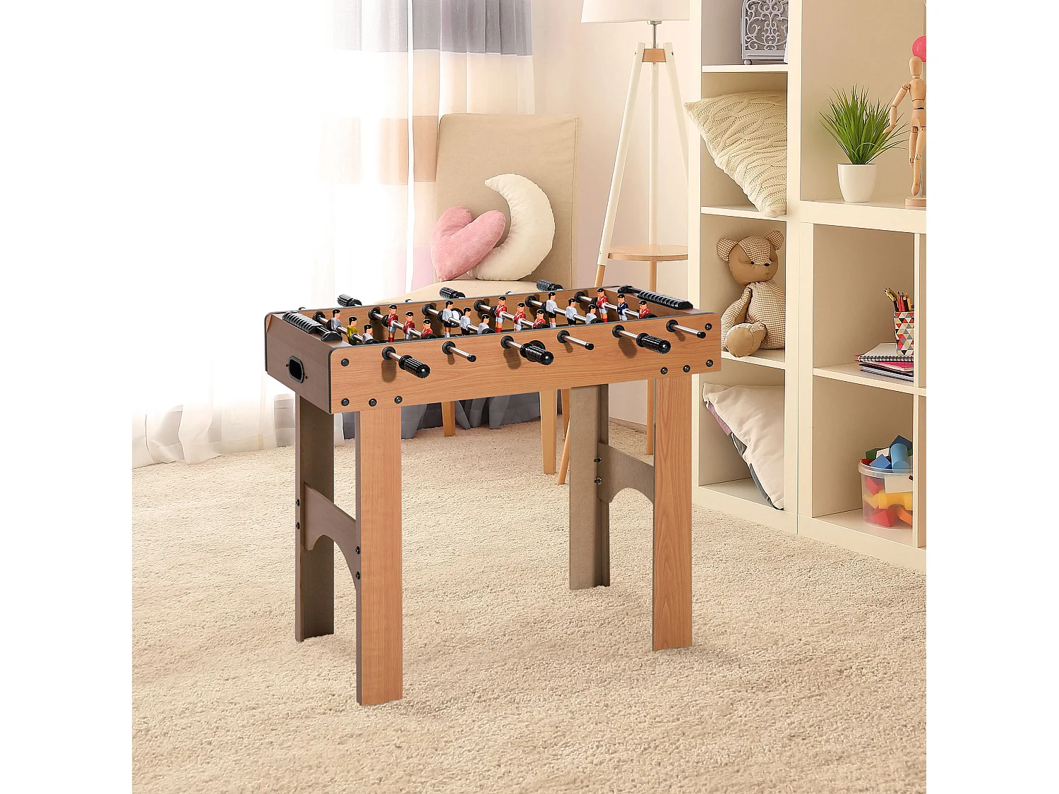 Calcio balilla professionale per bambini con aste legno mdf colorato