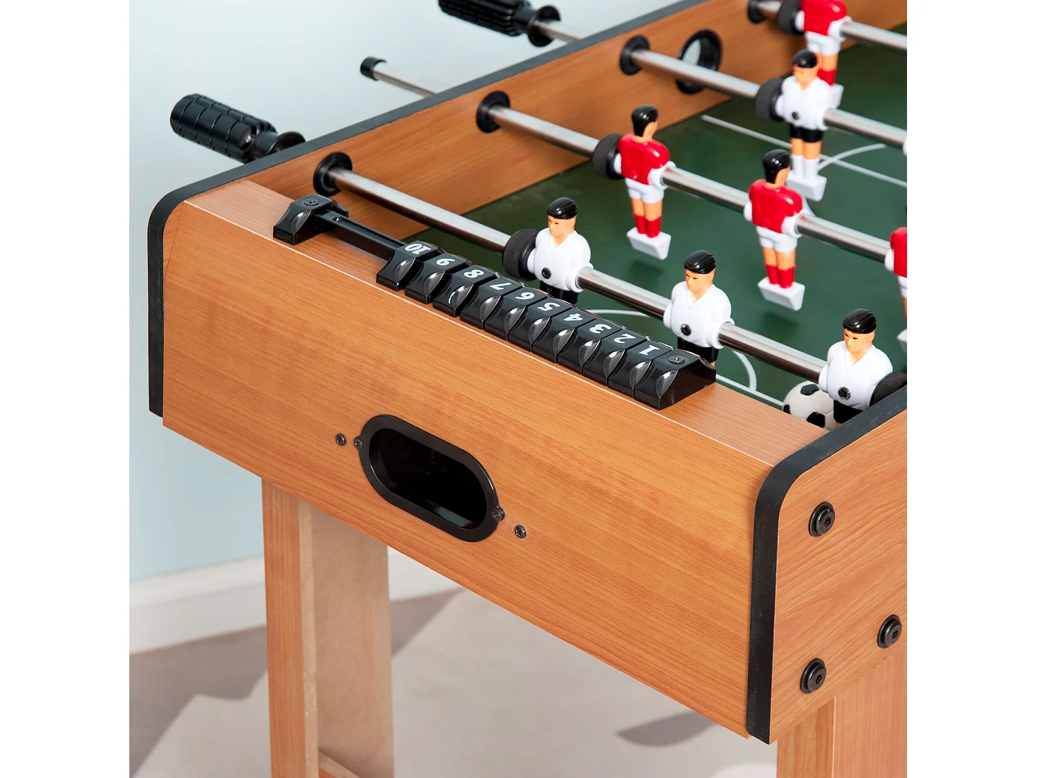 Calcio balilla professionale per bambini con aste legno mdf colorato