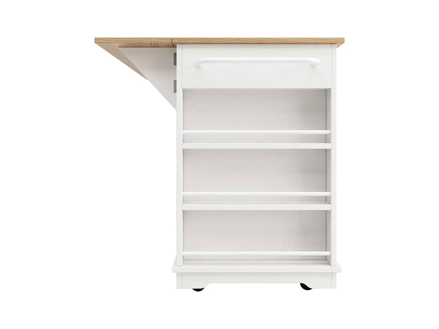 Desserte de cuisine 151.5x(60-85)x91.7 cm 2 portes et 3 tiroirs Îlot de cuisine en bois avec plateau extensible  - blanc