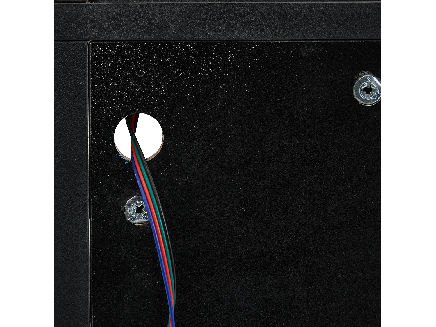 LED boekenkast vitrinekast met 2 deuren en 1 glazen plank - opbergmeubel - hout - zwart (45x35x160 cm)