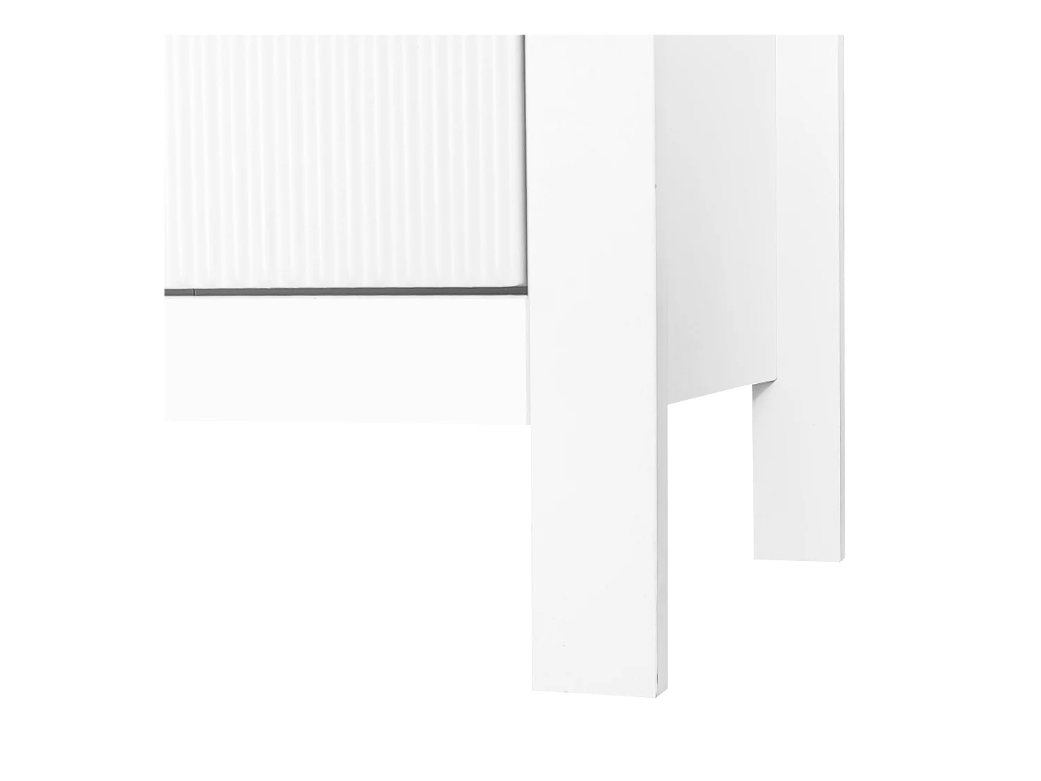 Houten woonkamer dressoir met 5 laden - opbergmeubel - wit (79x39,5x80,5 cm)