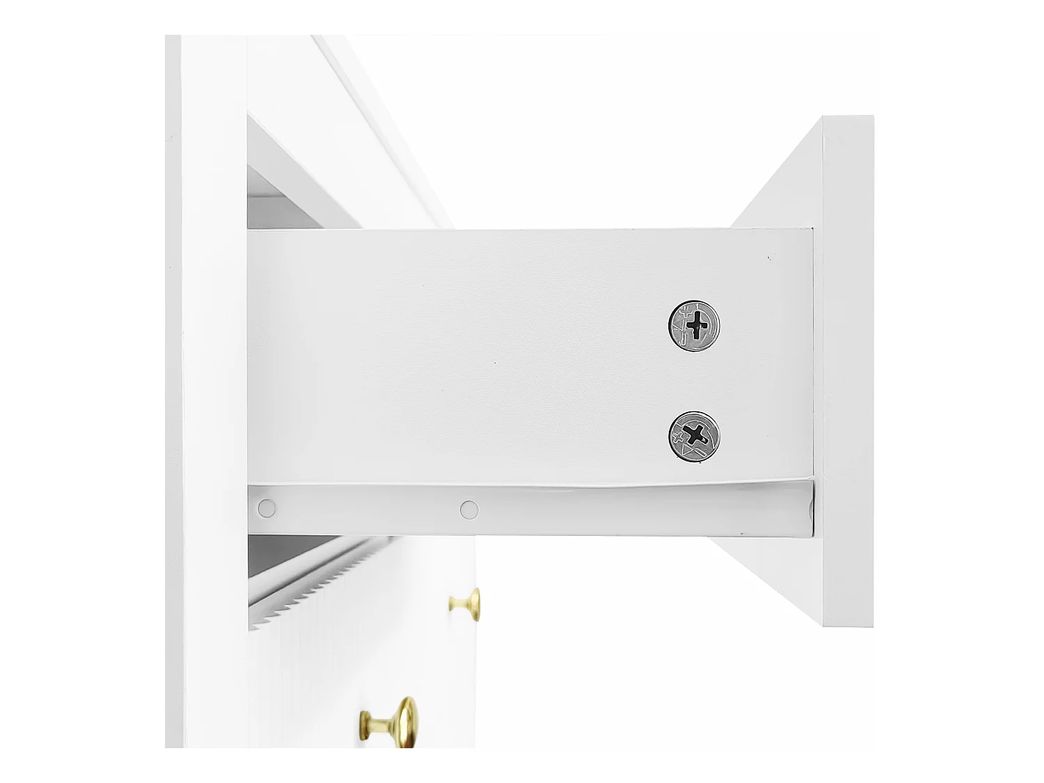 Houten woonkamer dressoir met 5 laden - opbergmeubel - wit (79x39,5x80,5 cm)