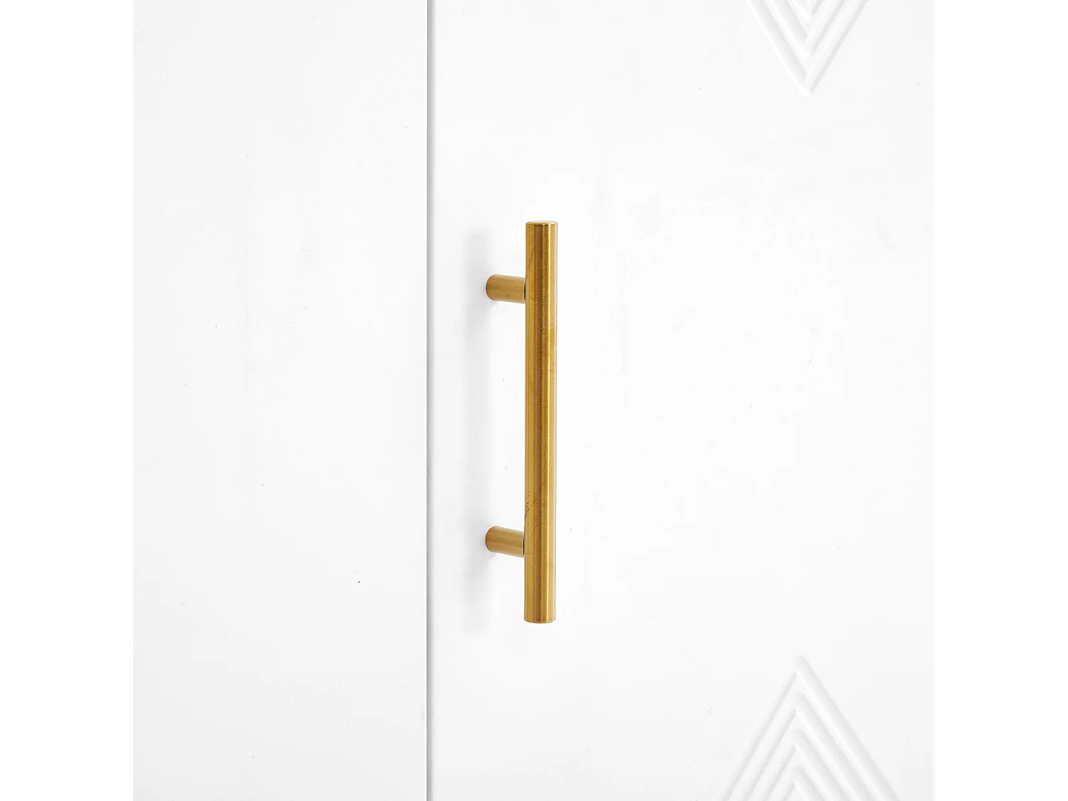 Eetkamerdressoir van hout met 3 deuren en opbergruimte - metalen handgrepen en poten - zwart (120x40x88 cm)