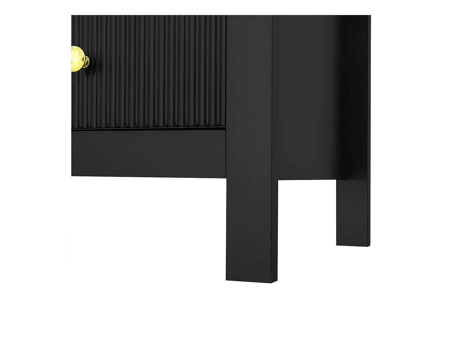 Buffet 79x39.5x80.5 cm 5 tiroirs - meuble de rangement - noir