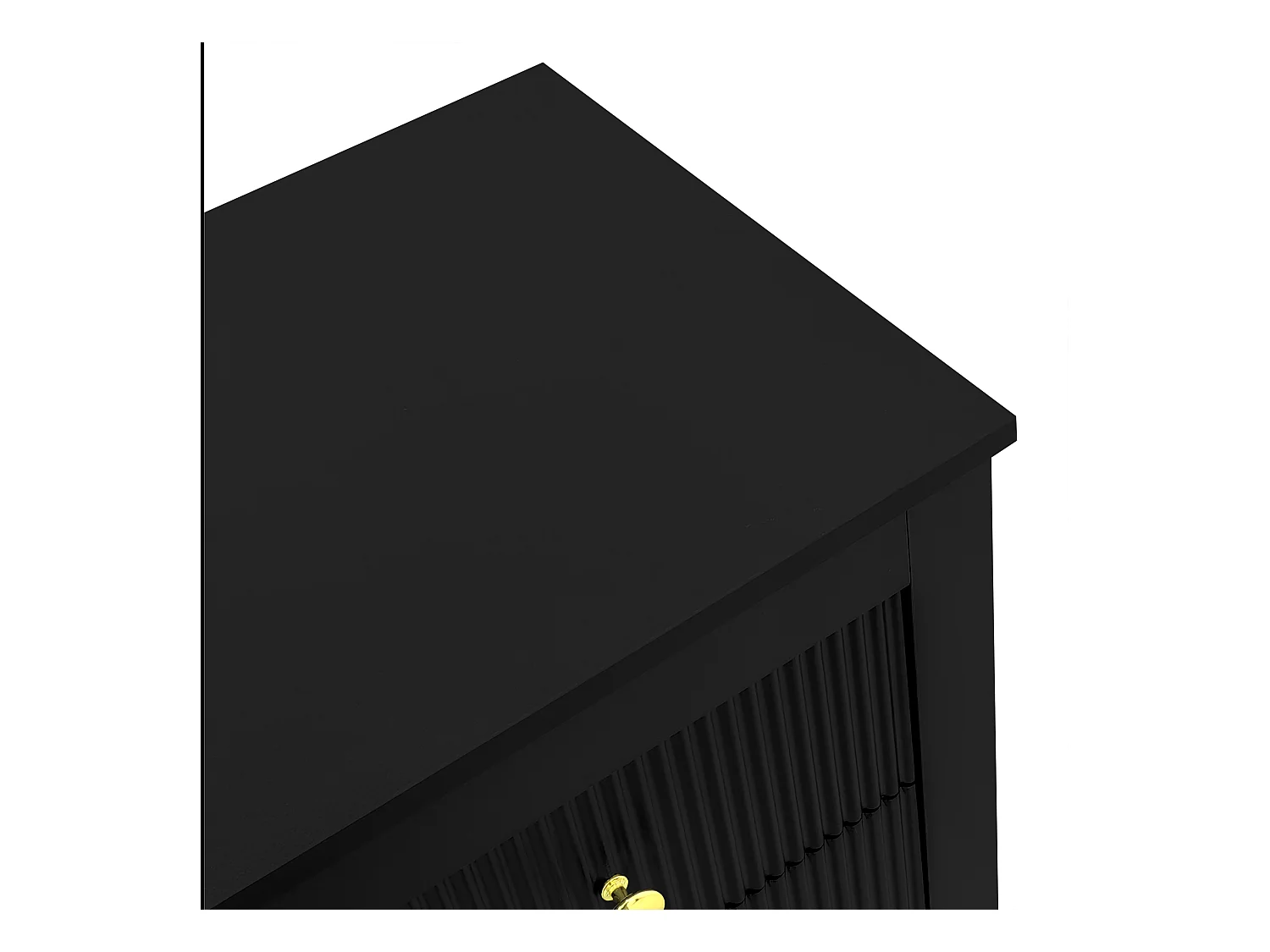 Buffet 79x39.5x80.5 cm 5 tiroirs - meuble de rangement - noir