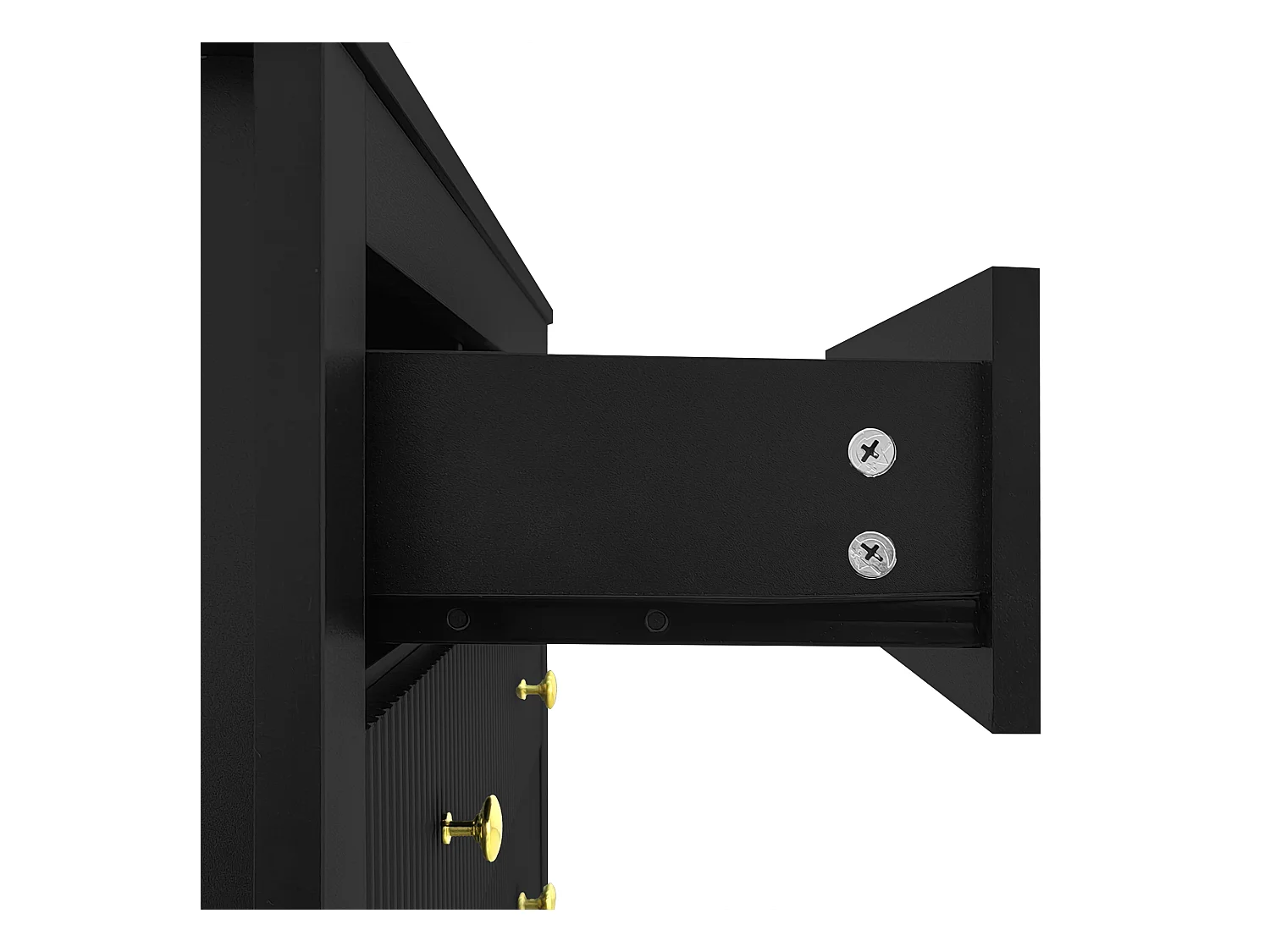 Buffet 79x39.5x80.5 cm 5 tiroirs - meuble de rangement - noir