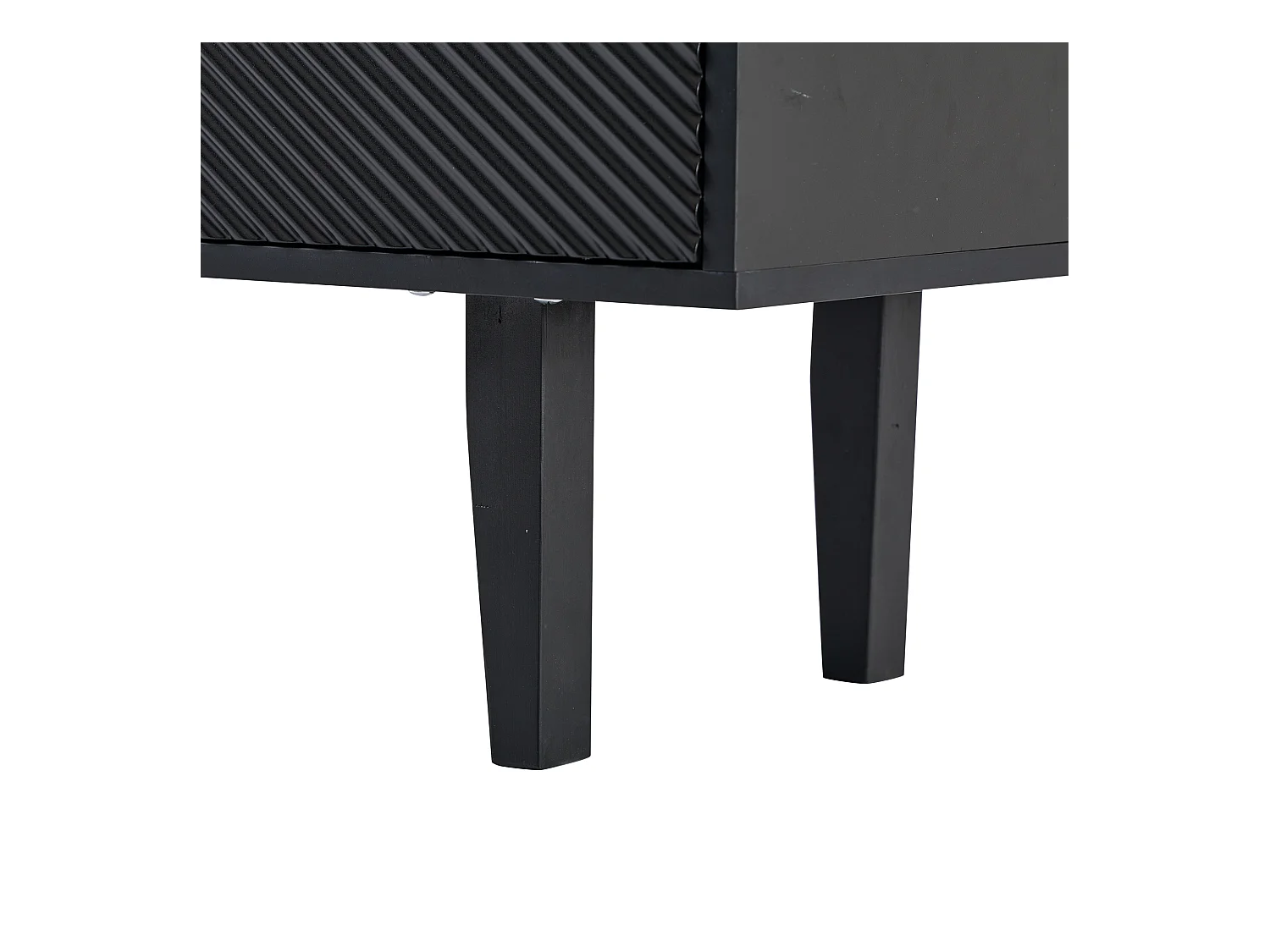 Buffet 125x40x86 cm 2 portes 1 tiroir et meuble de rangement ouvert - bois - noir