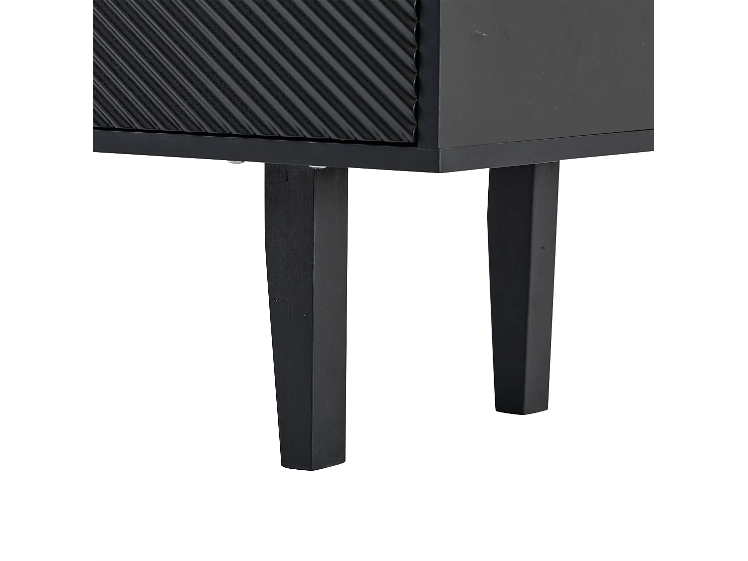 Eetkamer dressoir met 2 deuren, 1 lade en open opbergruimte - hout - zwart (125x40x86 cm)