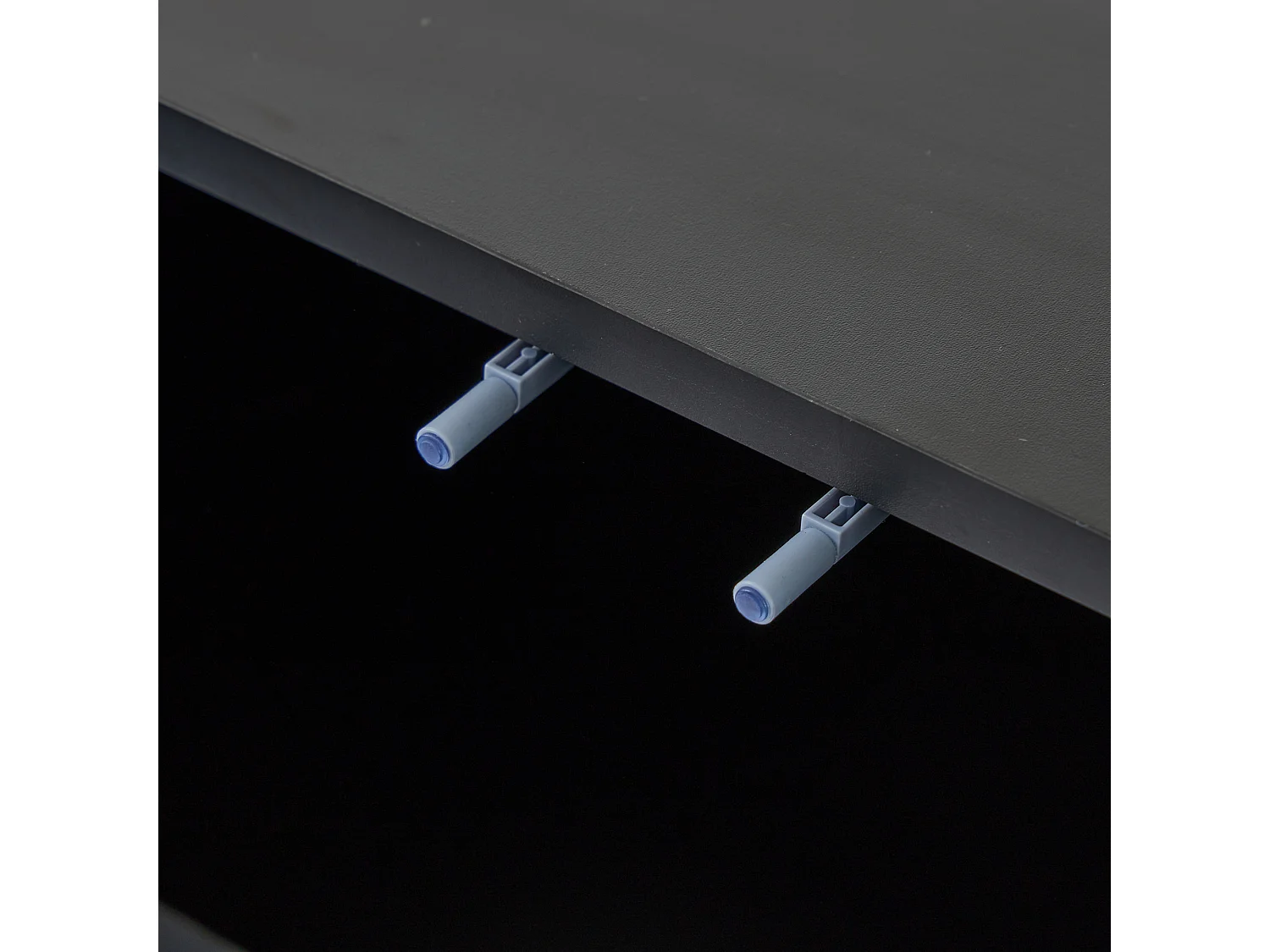 Eetkamer dressoir met 2 deuren, 1 lade en open opbergruimte - hout - zwart (125x40x86 cm)