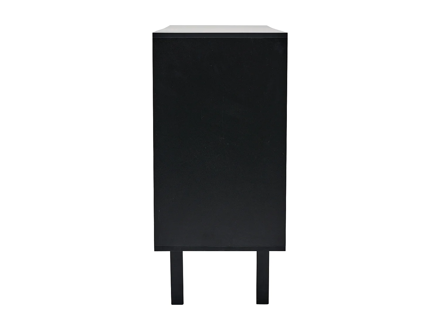 Eetkamer dressoir met 2 deuren, 1 lade en open opbergruimte - hout - zwart (125x40x86 cm)