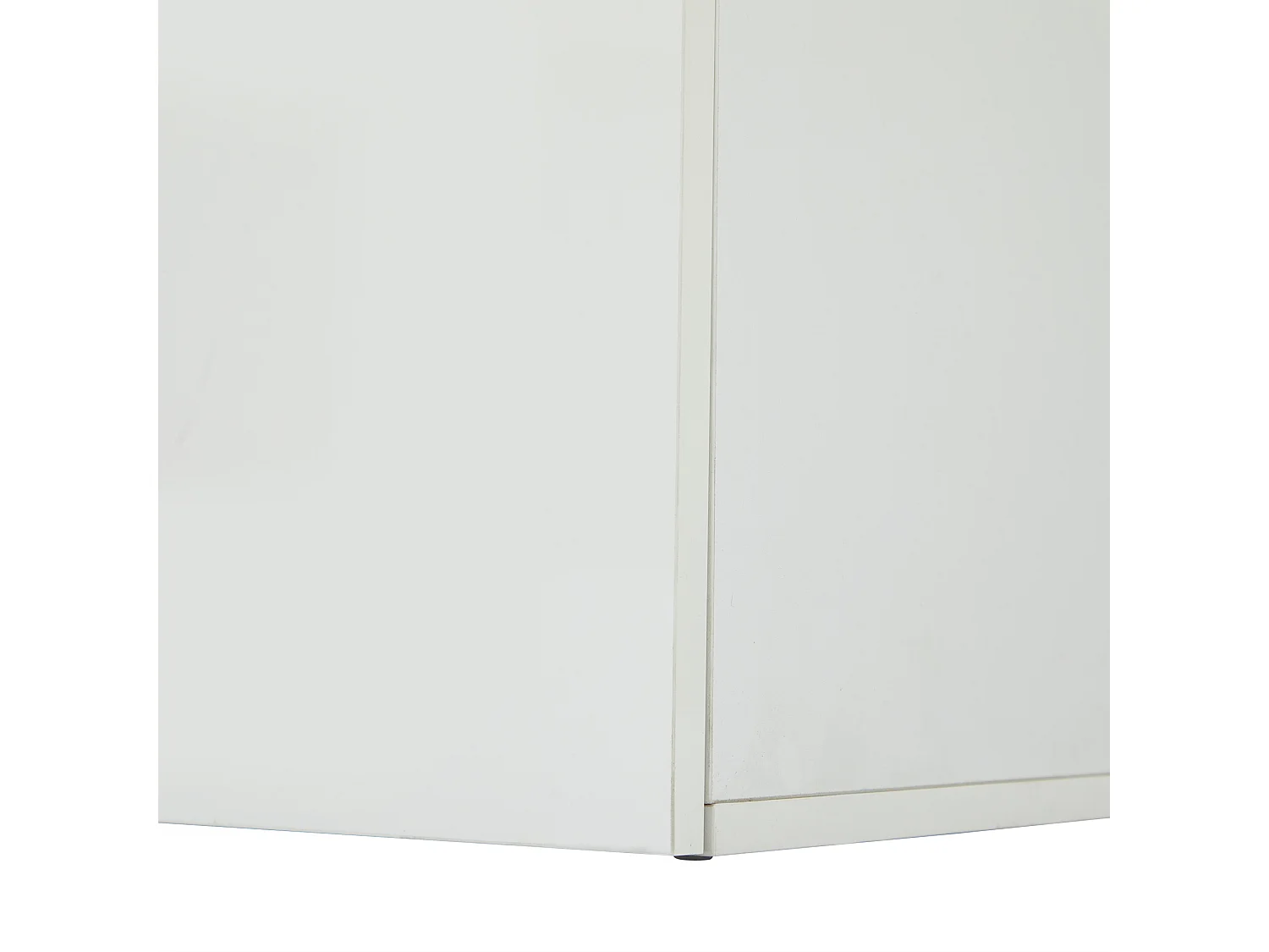 Vetrina libreria LED con 2 ante e 1 ripiano in vetro - mobile contenitore - legno - bianco (45x35x160 cm)