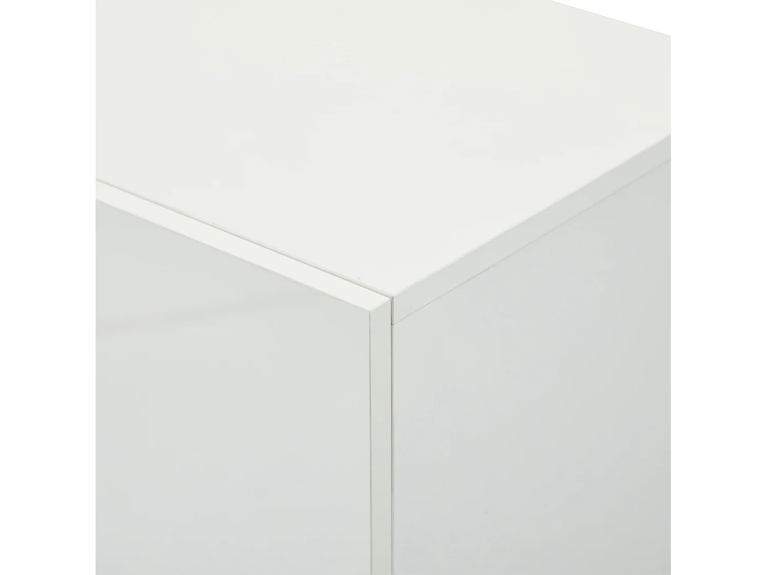 Vetrina libreria LED con 2 ante e 1 ripiano in vetro - mobile contenitore - legno - bianco (45x35x160 cm)