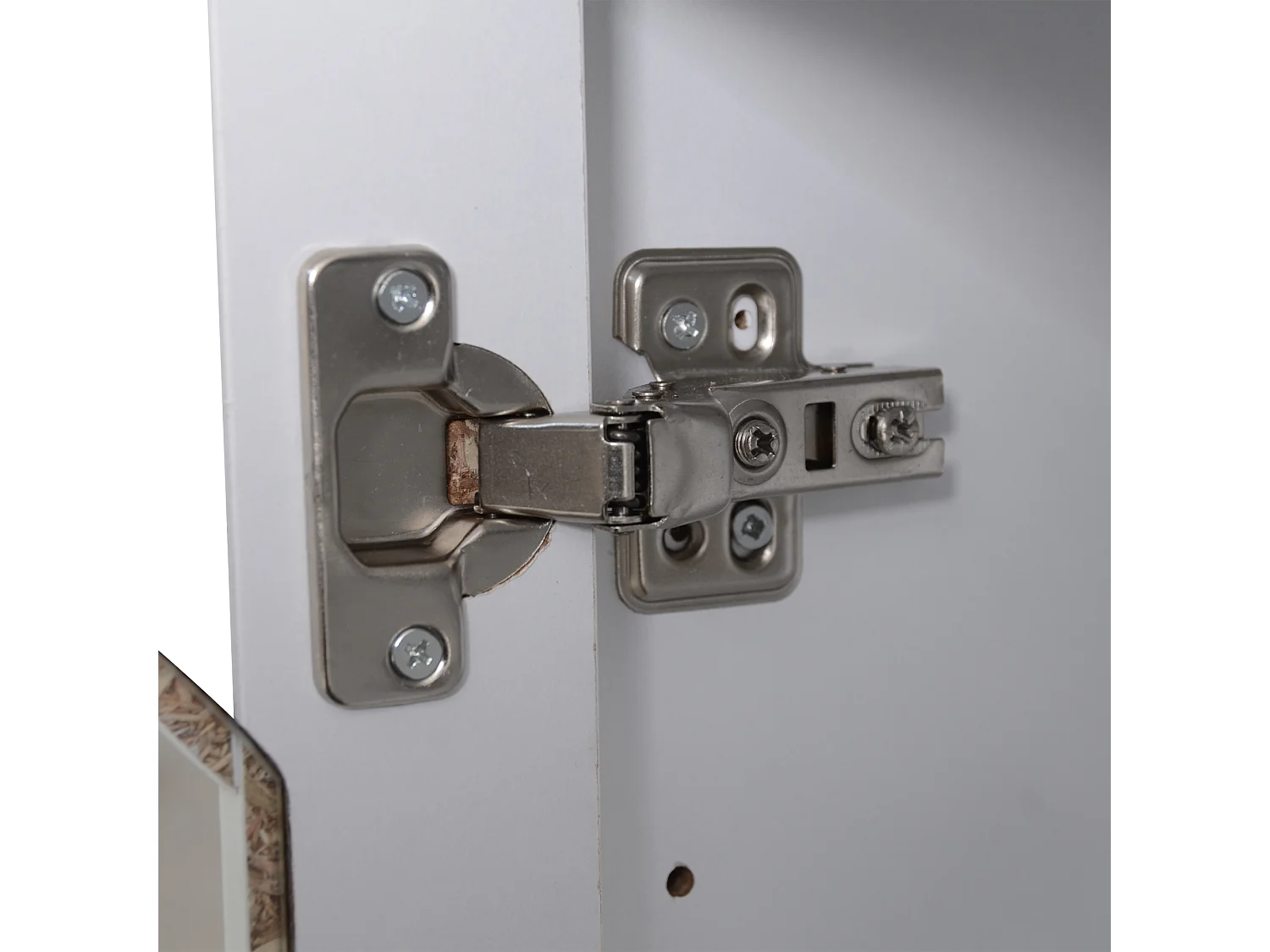 Buffet 120x40x77.5 cm 1 porte 4 tiroirs meuble de rangement - bois - blanc