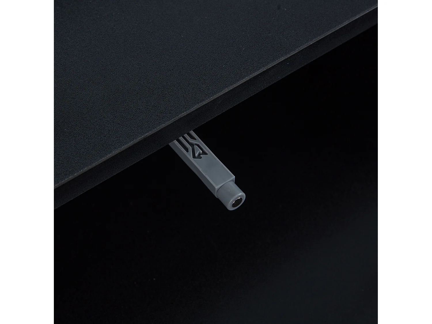 LED houten eetkamer dressoir met 6 laden, houten opbergmeubel - glazen blad - zwart (140x40x72 cm)