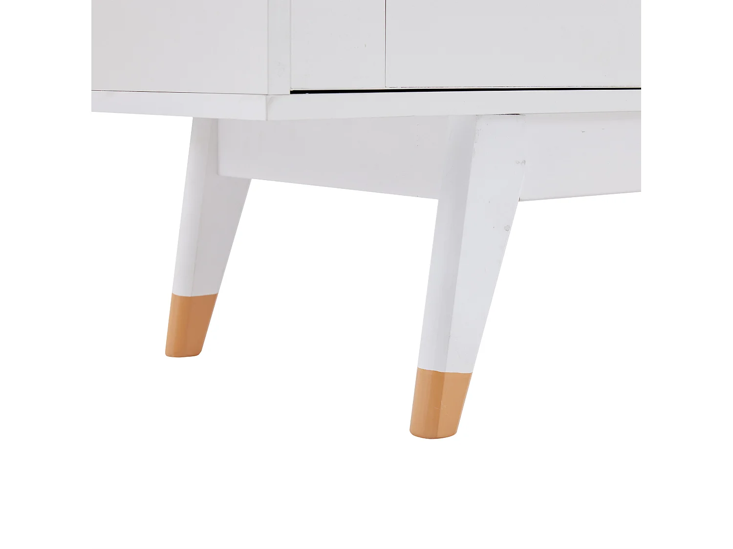 Eetkamerdressoir van rotan met 2 deuren en 3 laden - hout - wit (160x40x87 cm)