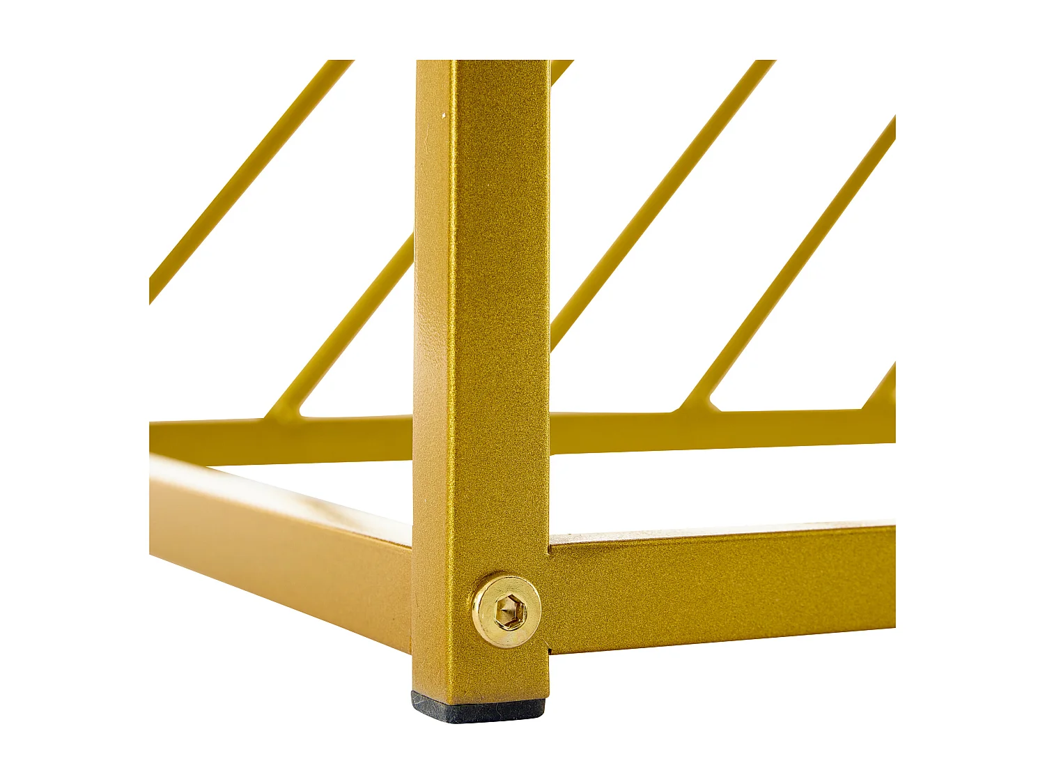 Table console 100x35x77 cm moderne à haut brillant - plateau en MDF pieds en métal - noir