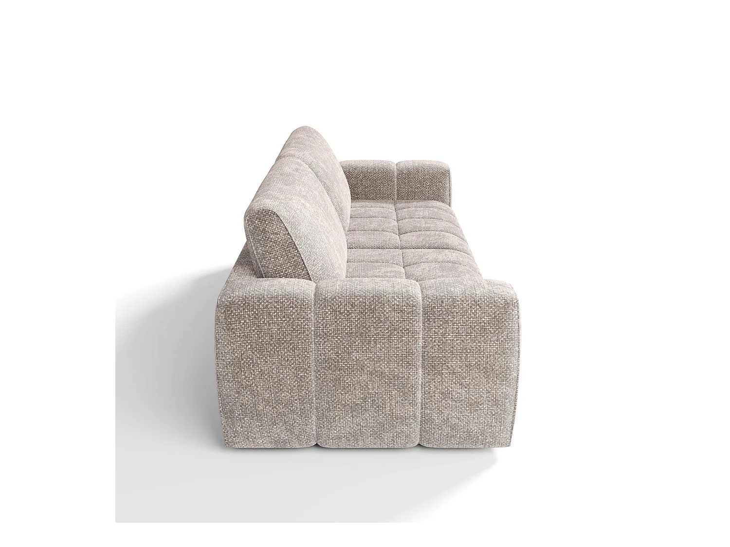 Canapé 4 places velours chenillé beige BARI