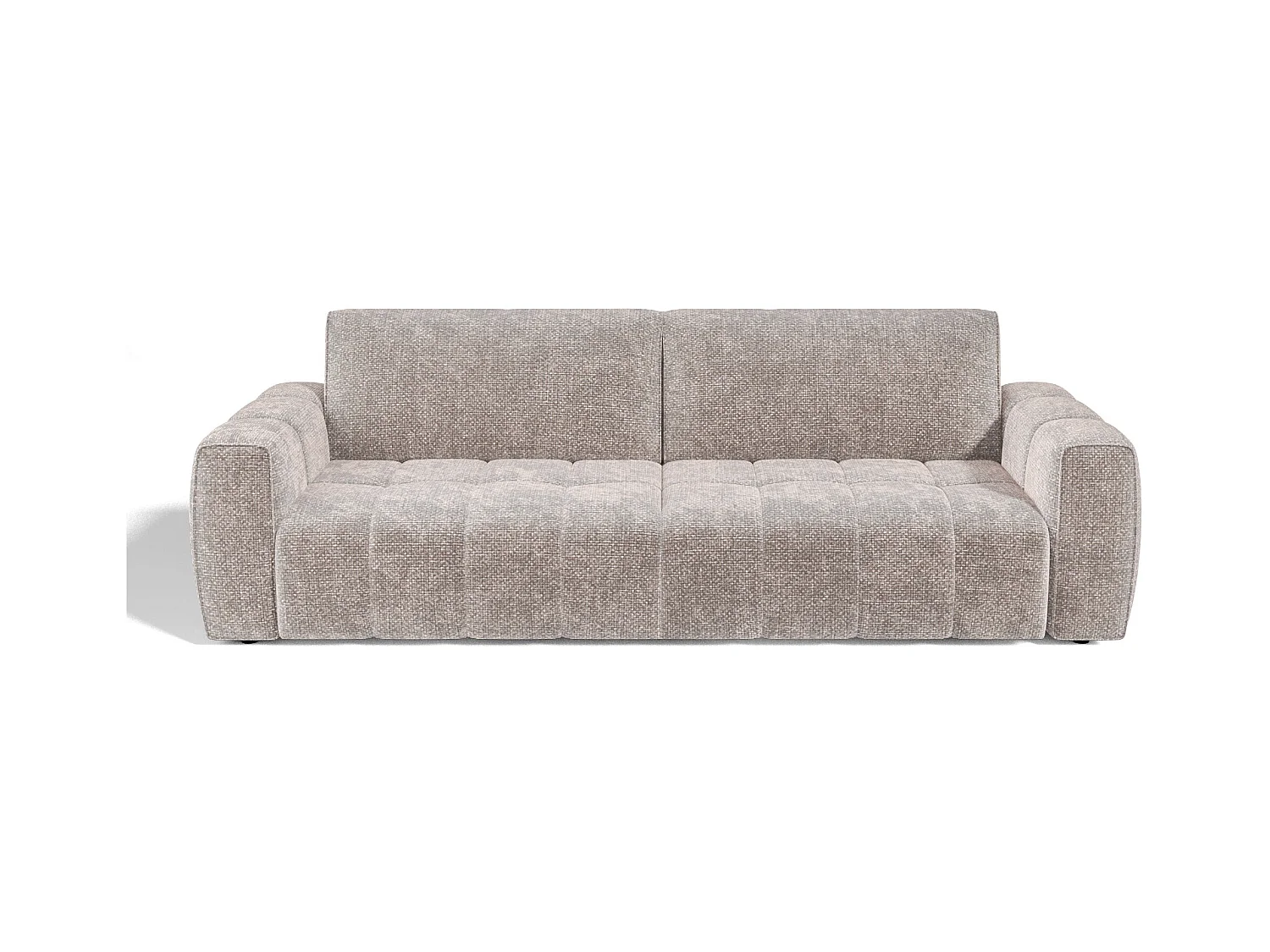 Canapé 4 places velours chenillé beige BARI