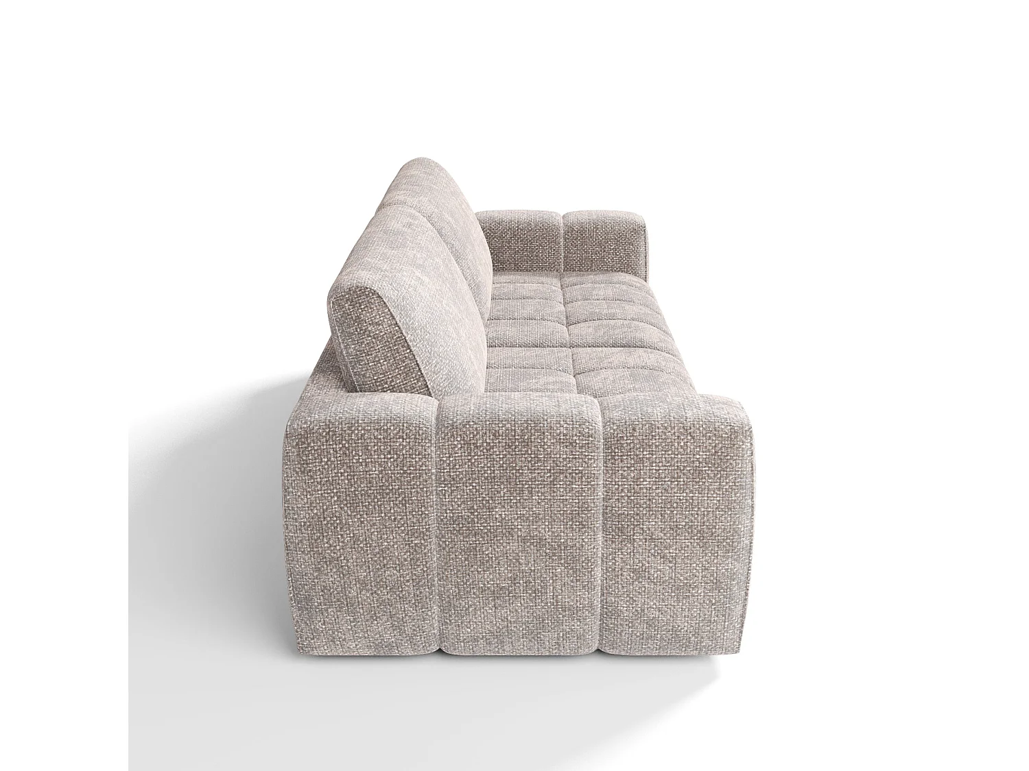 Canapé 4 places velours chenillé beige BARI