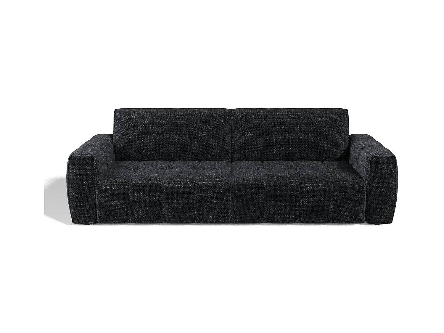 Canapé 4 places velours chenillé anthracite foncé BARI