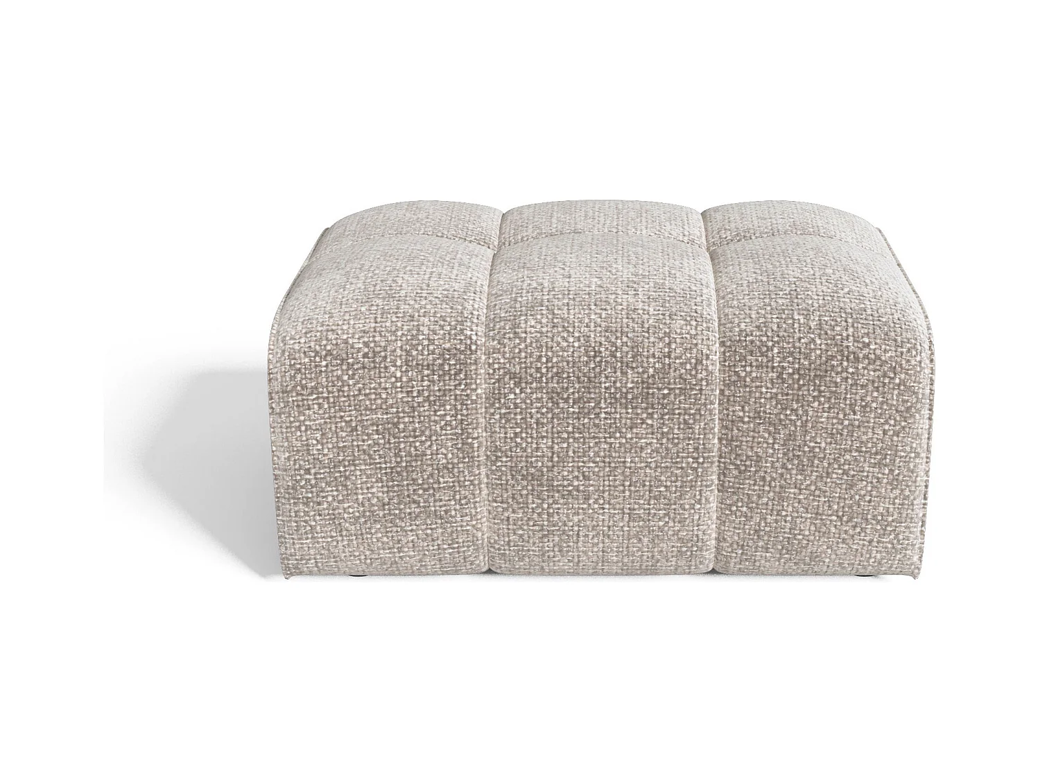 Pouf velours chenillé beige BARI