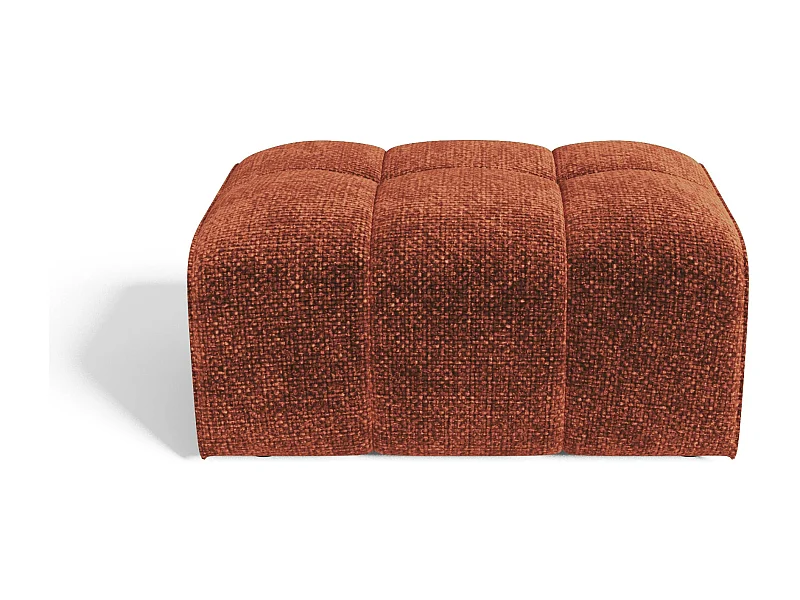 Pouf velours chenillé terracotta BARI