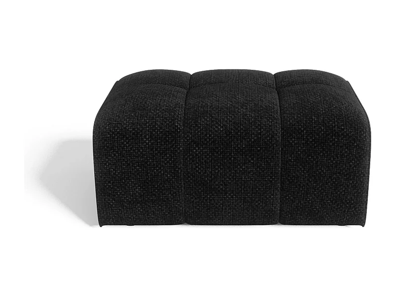 Pouf velours chenillé anthracite foncé BARI