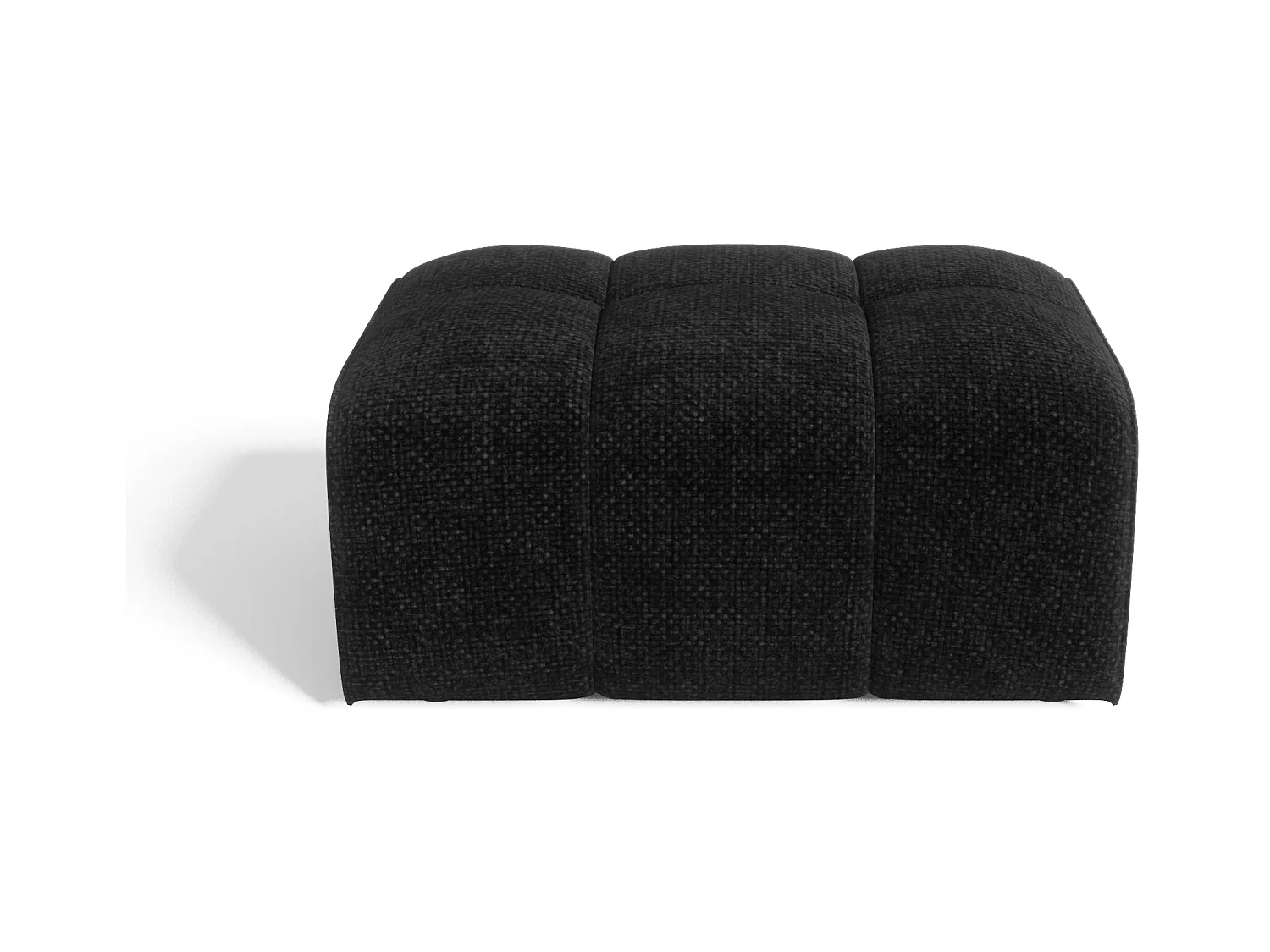 Pouf velours chenillé anthracite foncé BARI