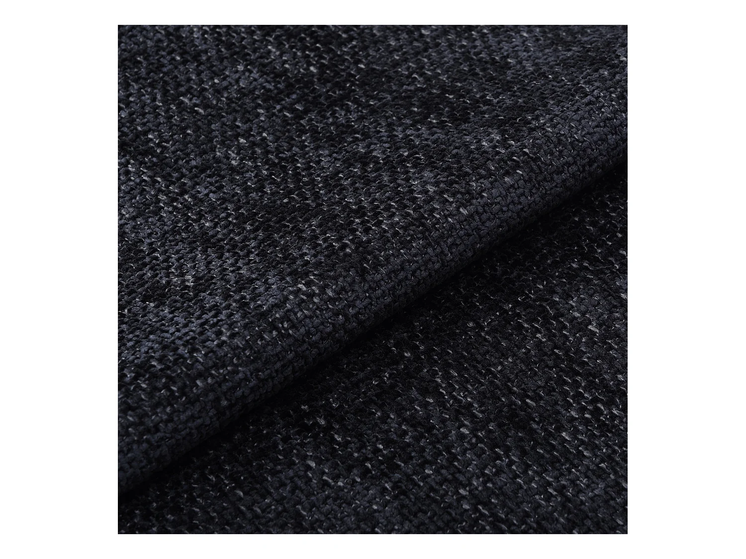 Pouf velours chenillé anthracite foncé BARI