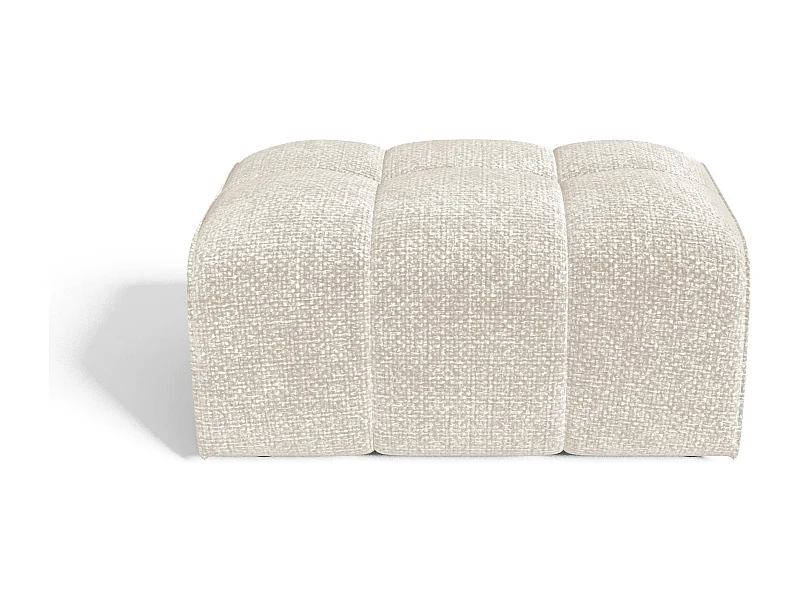 Pouf velours chenillé crème BARI