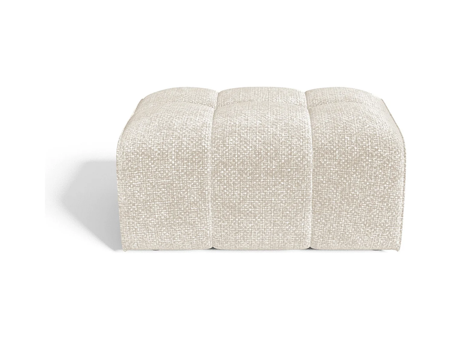 Pouf velours chenillé crème BARI