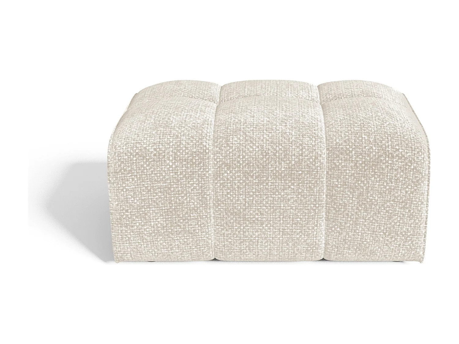Pouf velours chenillé crème BARI