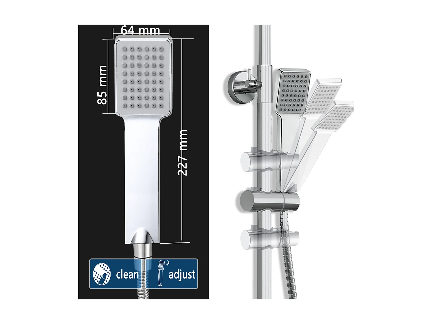 Colonne de Douche AICA avec Mitigeur Thermostatique 38 °C Laiton & Inox