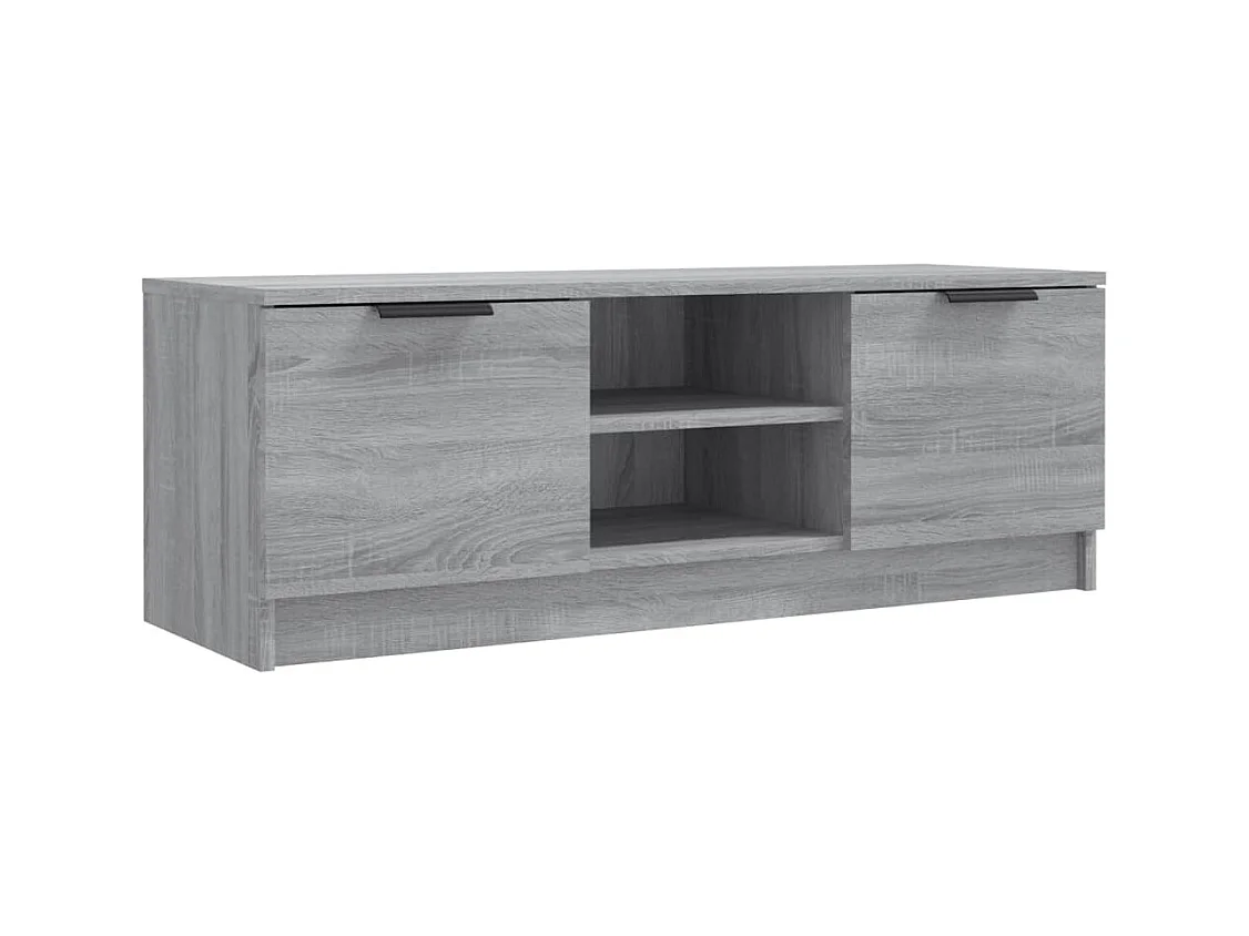 Móvel de TV multimídia prateleira de televisão televisão buffet sala de jantar sala de estar quarto sonoma 102 x 35 x 36,5 cm madeira trabalhada cinza 02_0028349