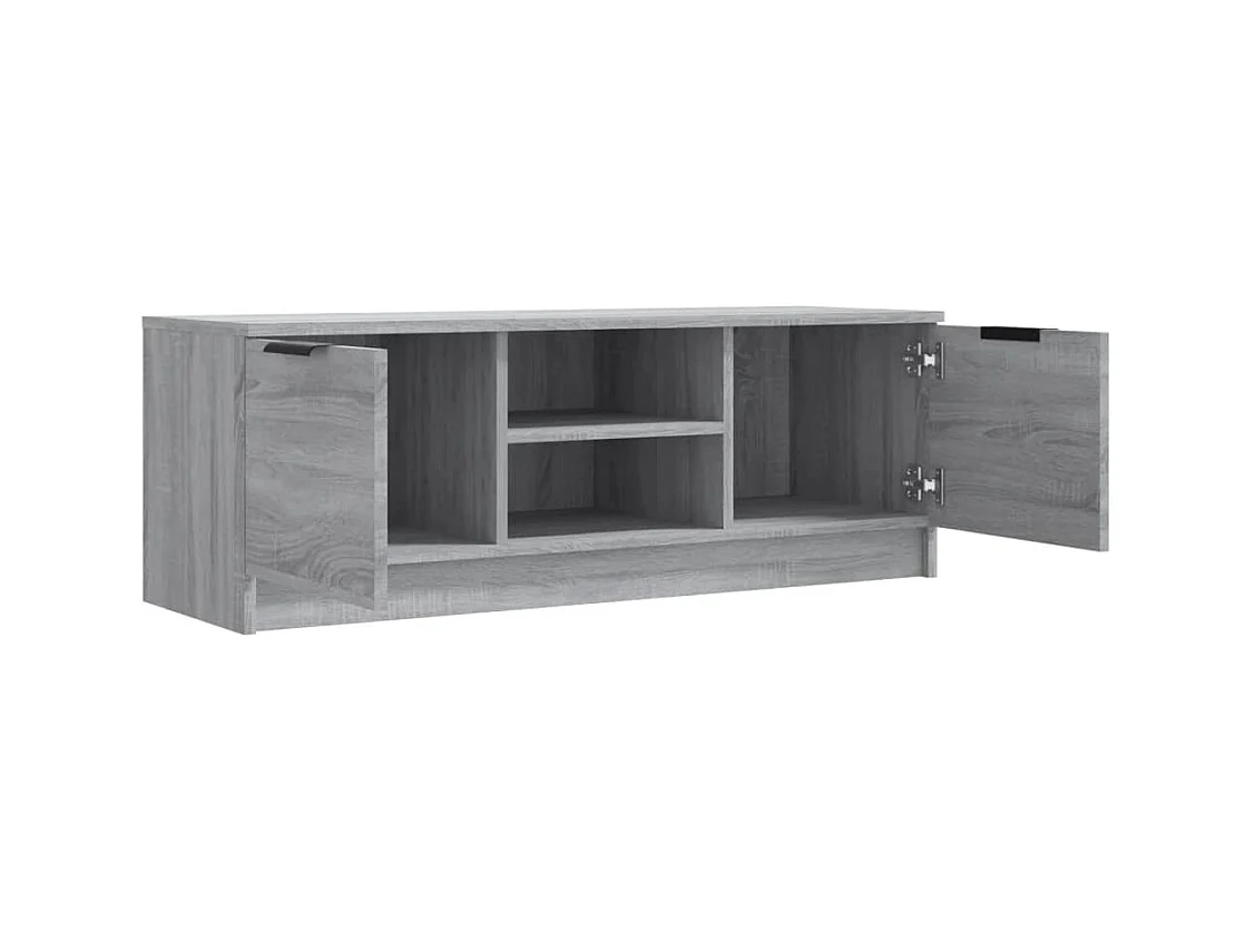Móvel de TV multimídia prateleira de televisão televisão buffet sala de jantar sala de estar quarto sonoma 102 x 35 x 36,5 cm madeira trabalhada cinza 02_0028349