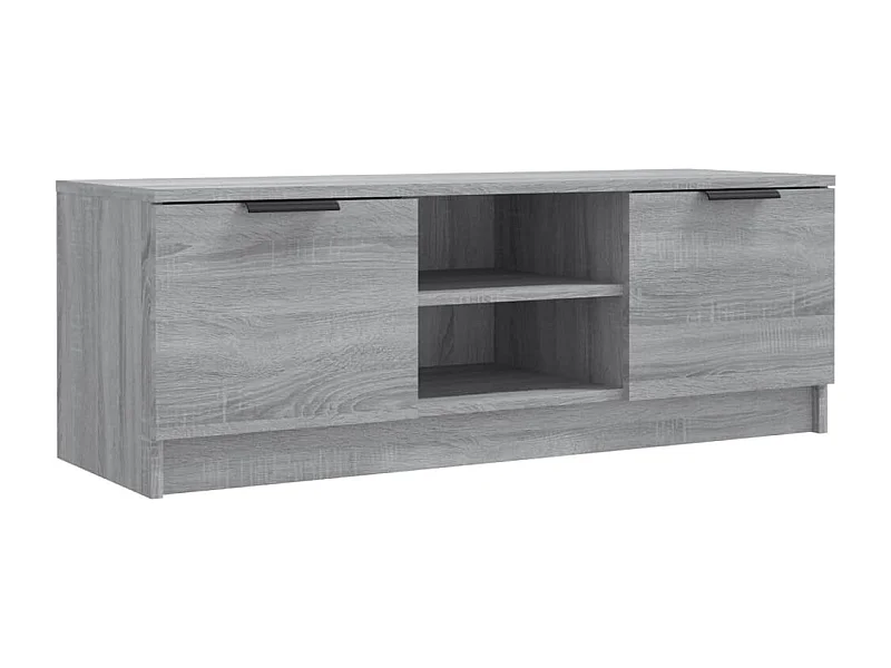 Meuble TV multimédia étagère bois marron 102 x 35 x 36.5 cm 02_0028349