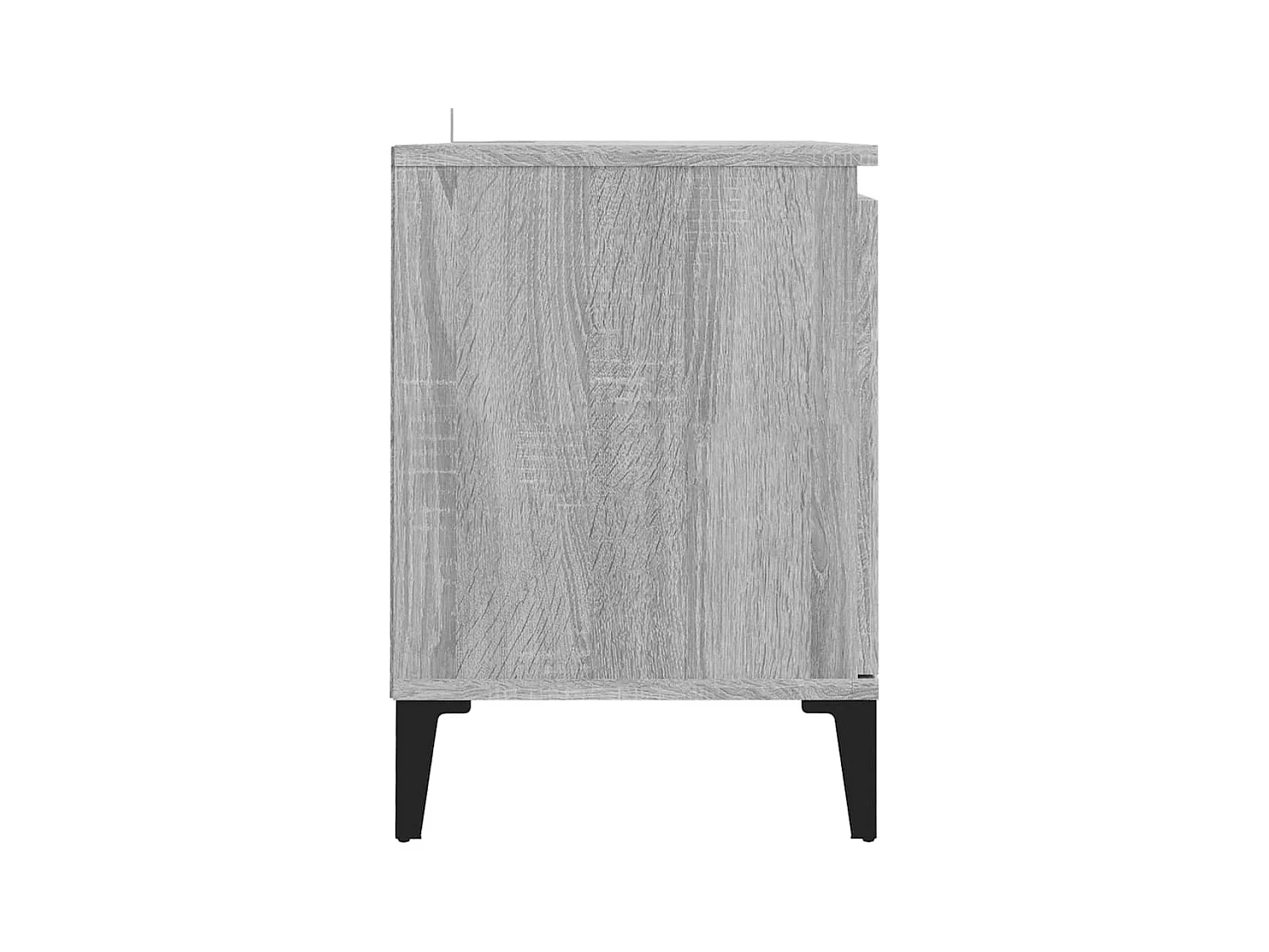 Meuble TV multimédia étagère métal grise 103.5 x 35 x 50 cm 02_0026879