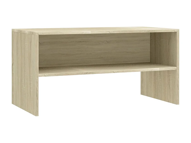 Meuble TV multimédia étagère bois marron 80 x 40 x 40 cm 02_0027552